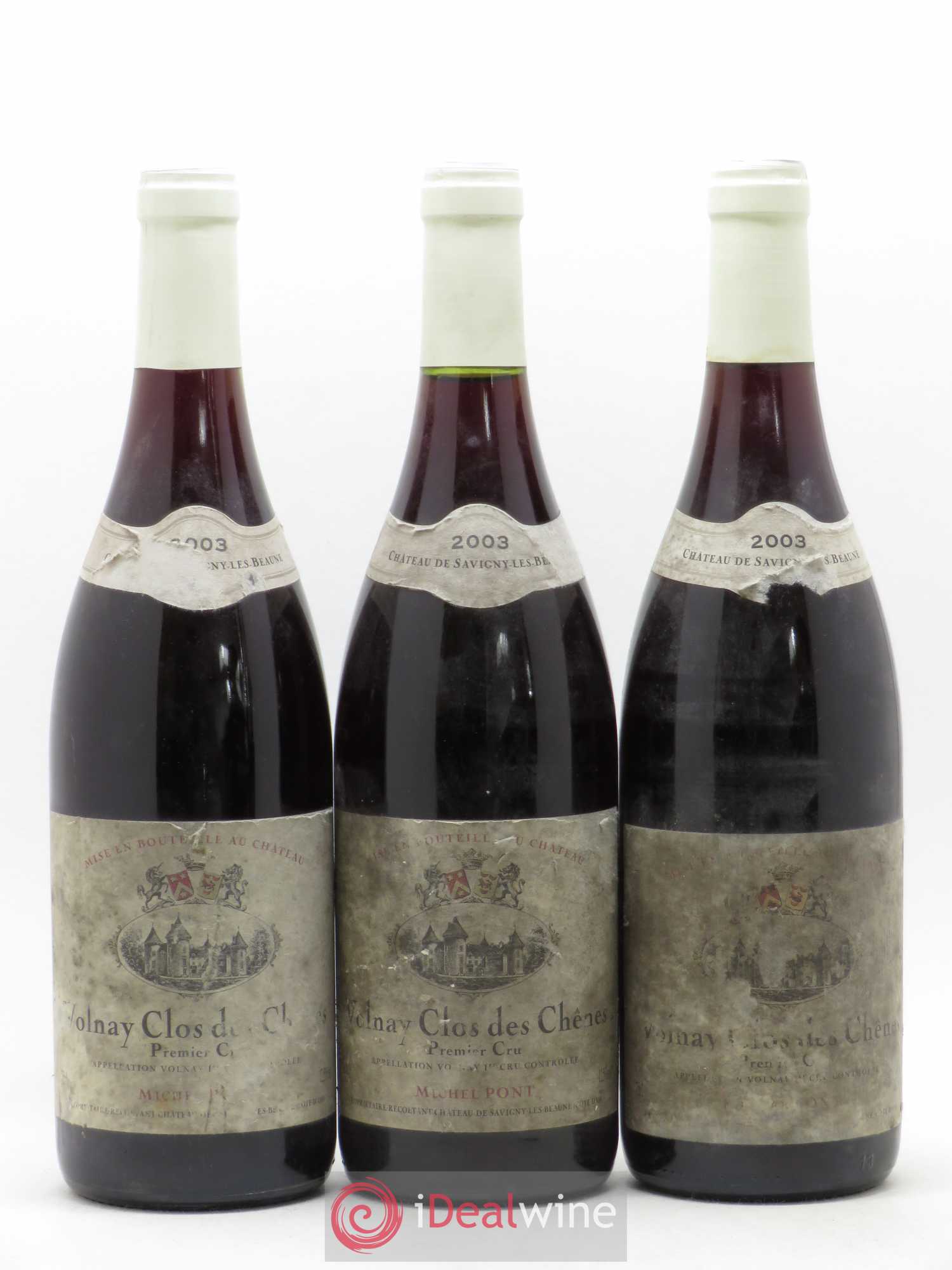 Volnay 1er Cru Clos des Chênes Domaine Pont 2003 - Posten von 3 Flaschen - 0