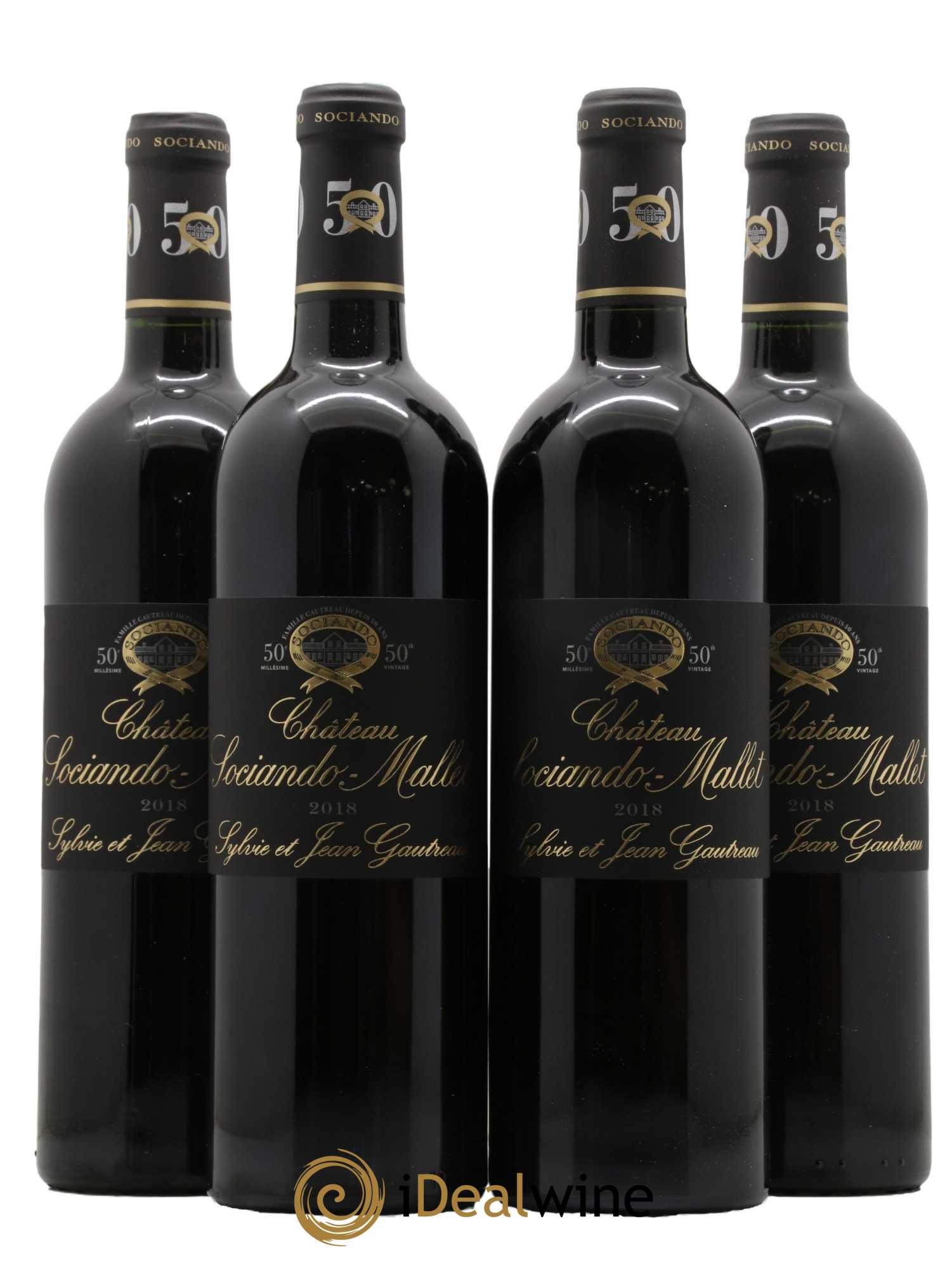 Château Sociando Mallet 2018 - Lot de 4 bouteilles - 0