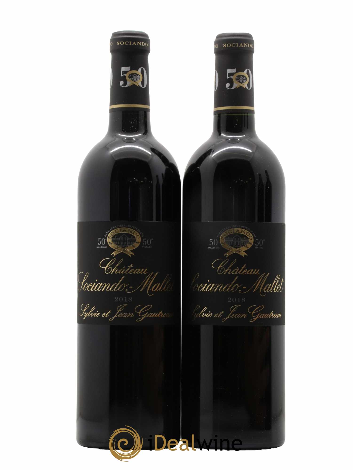Château Sociando Mallet 2018 - Lot de 2 bouteilles - 0