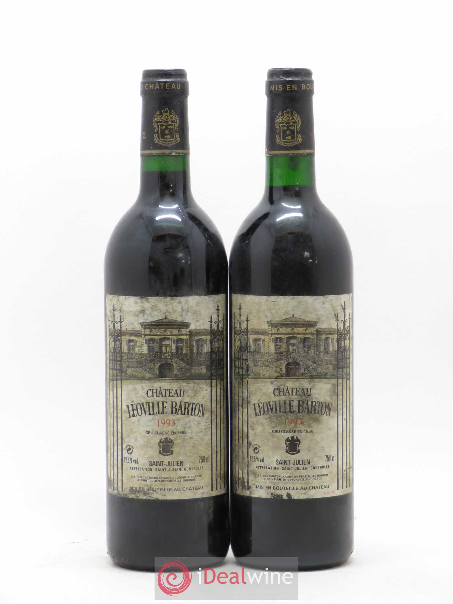 Château Léoville Barton 2ème Grand Cru Classé 1993 - Lot de 2 bouteilles - 0