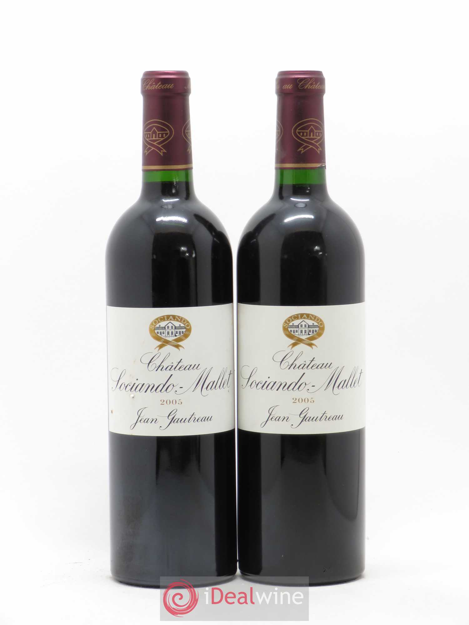 Château Sociando Mallet 2005 - Lot de 2 bouteilles - 0