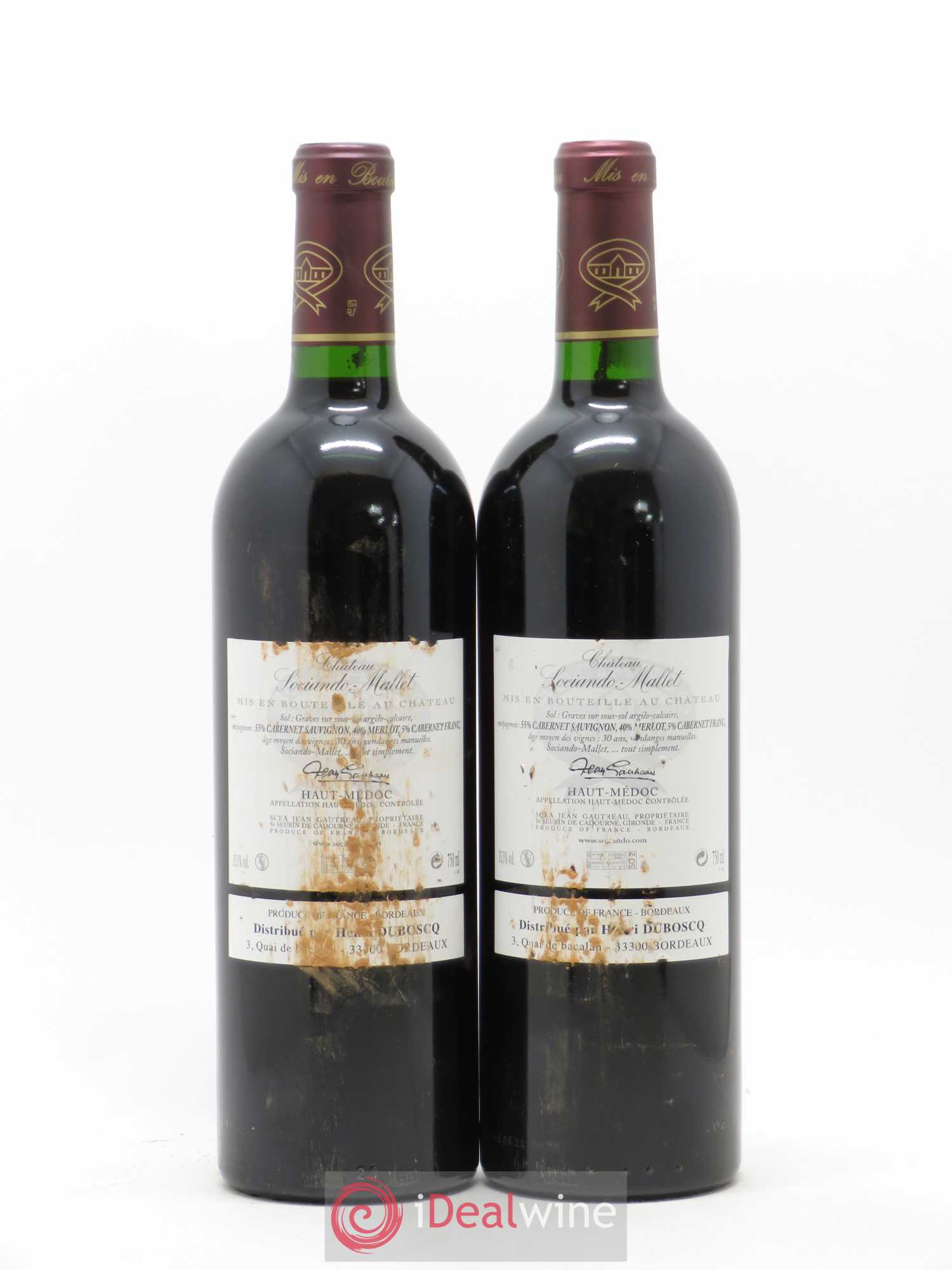 Château Sociando Mallet 2009 - Lot de 2 bouteilles - 1