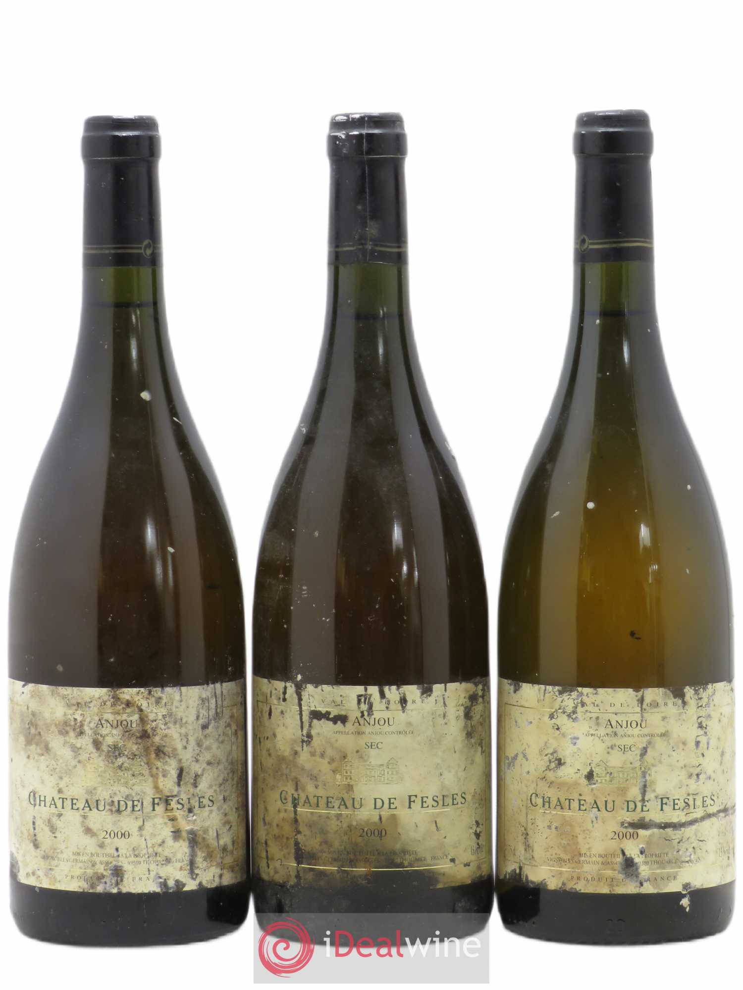 Anjou Château de Fesles Sec (sans prix de réserve) 2000 - Posten von 3 Flaschen - 0