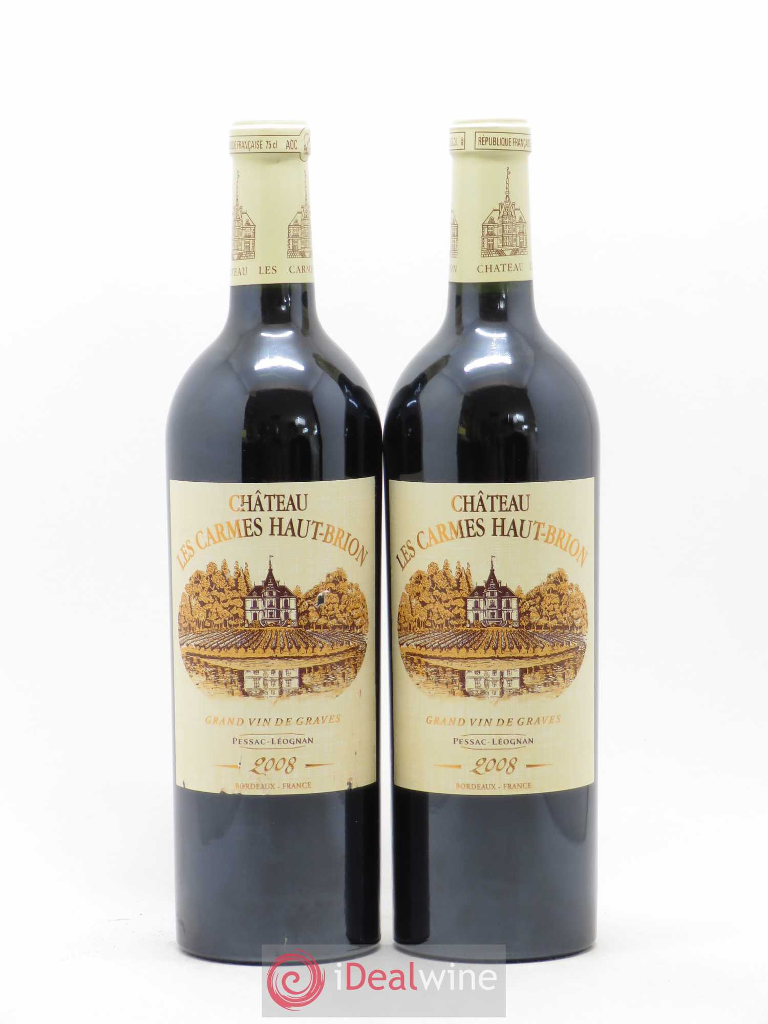 Château Les Carmes Haut-Brion 2008 - Lot de 2 bouteilles - 0
