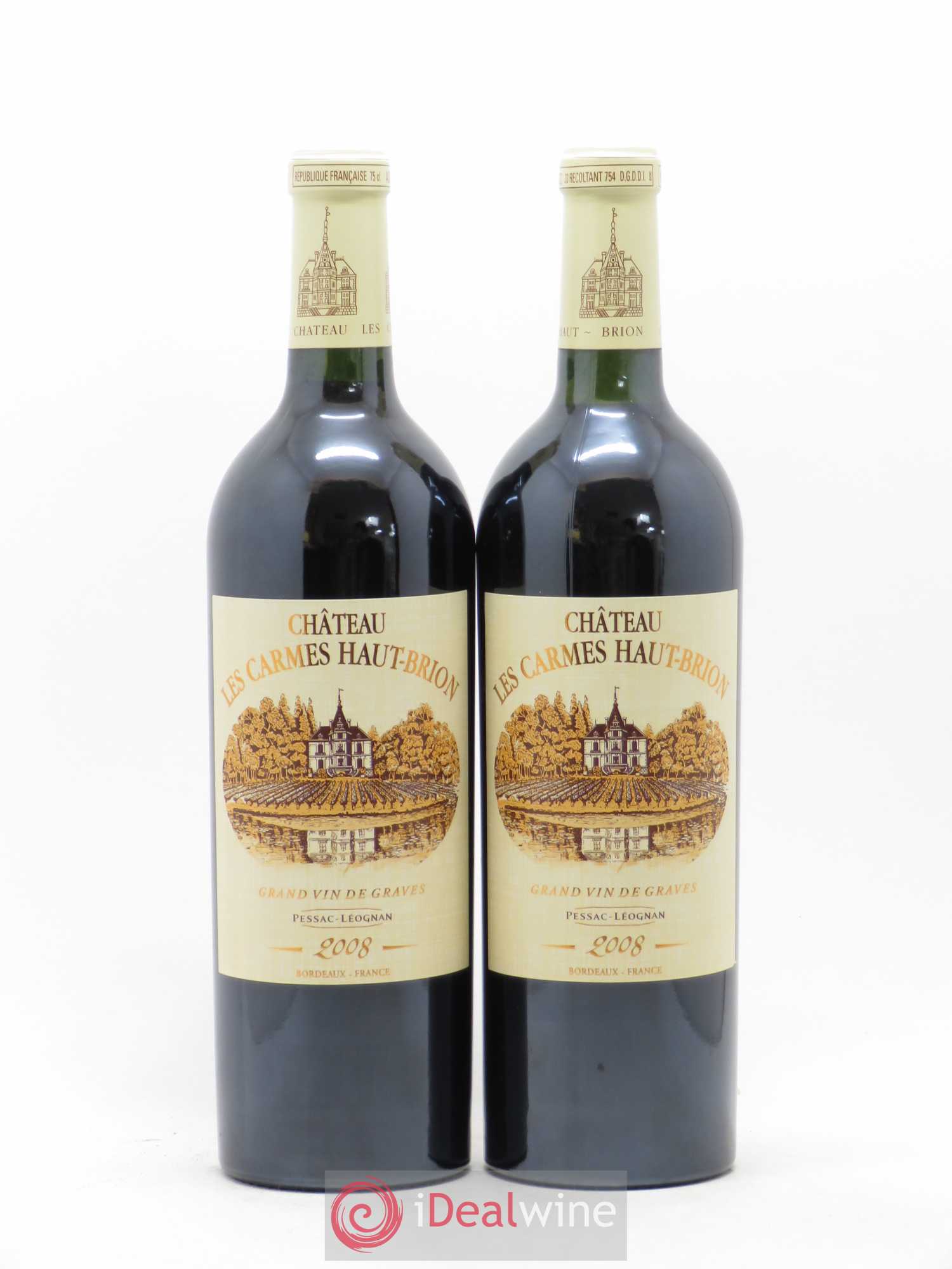 Château Les Carmes Haut-Brion 2008 - Lot de 2 bouteilles - 0