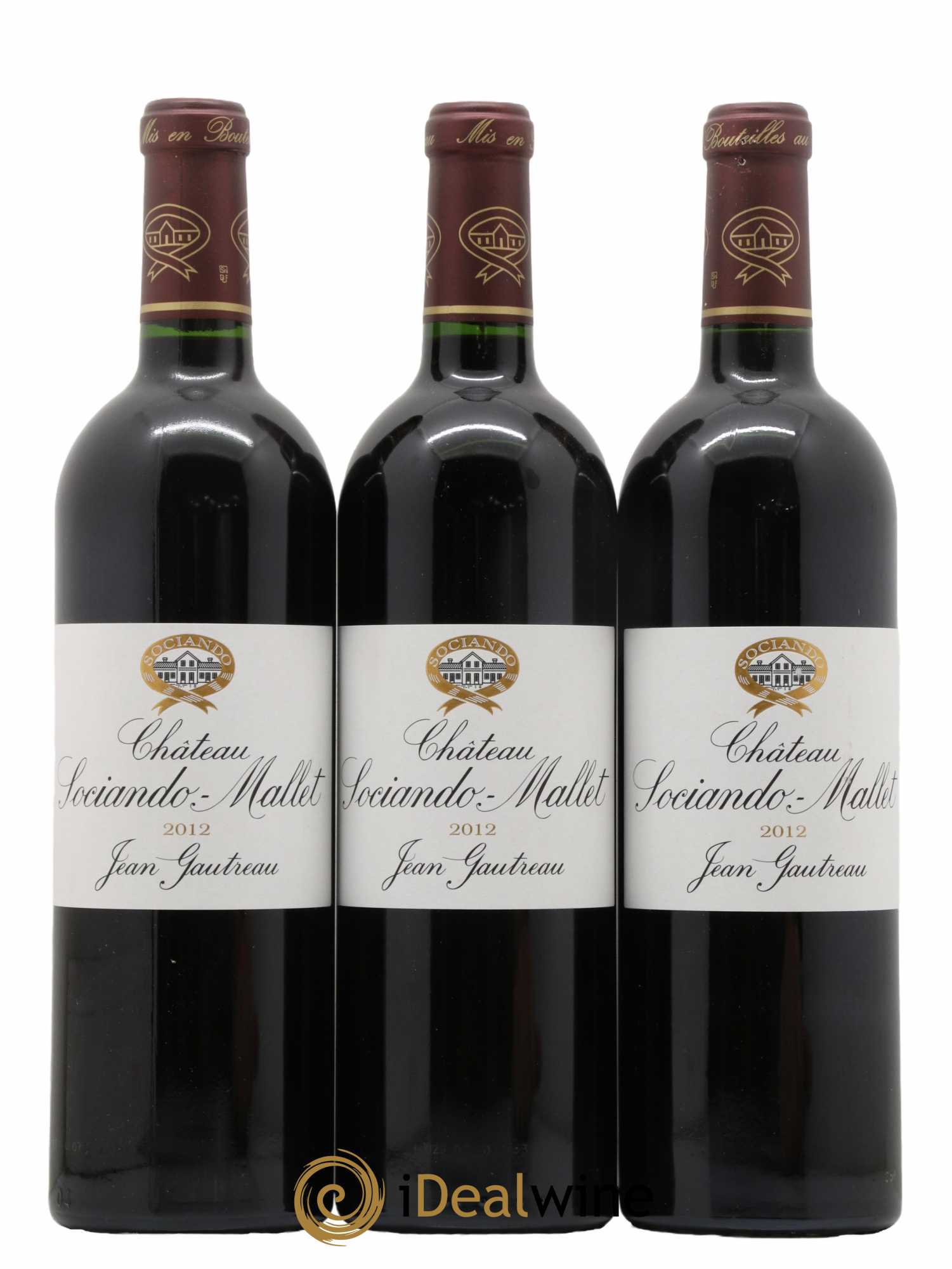 Château Sociando Mallet 2012 - Lot de 3 bouteilles - 0