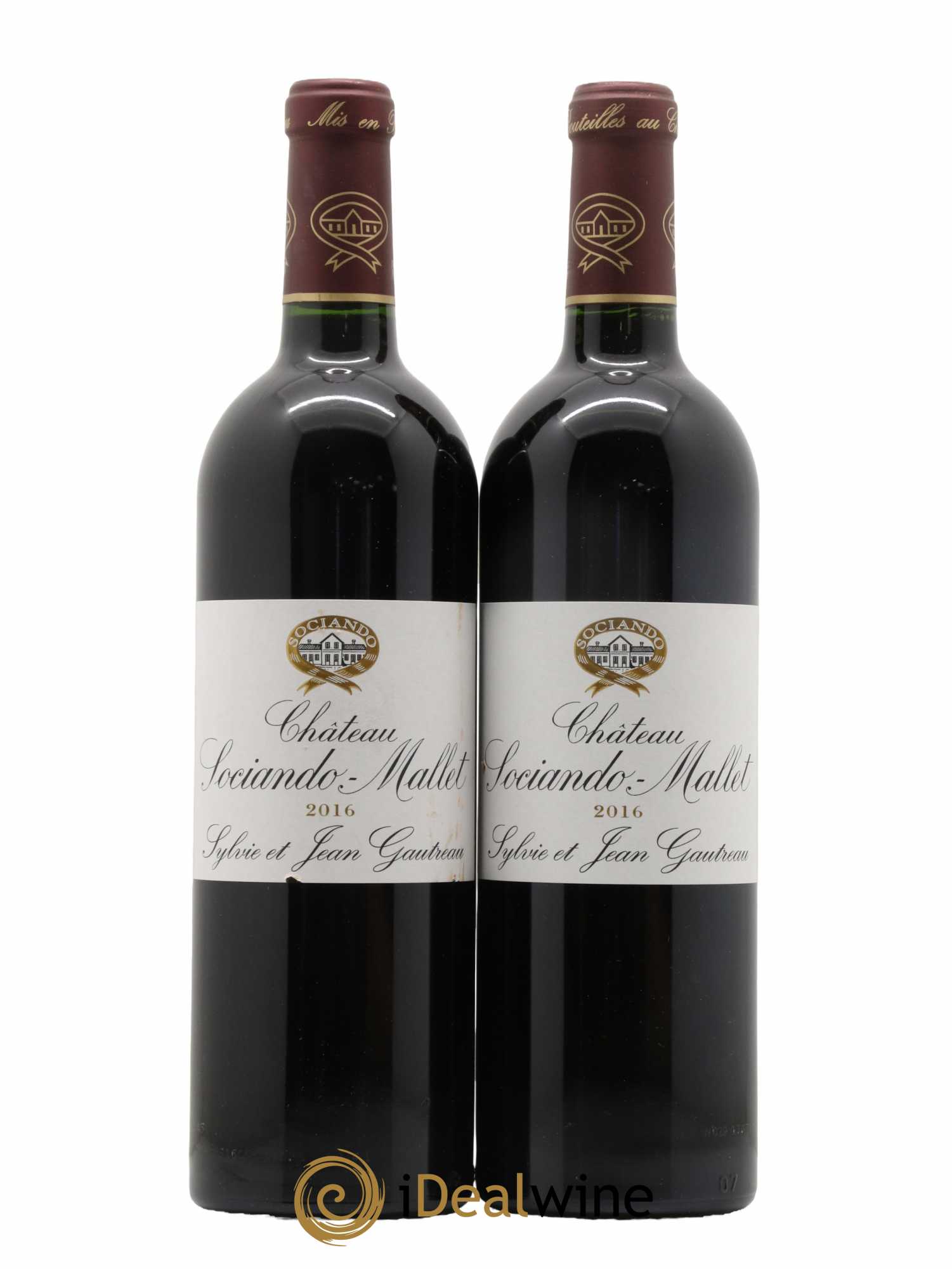 Château Sociando Mallet 2016 - Lot de 2 bouteilles - 0