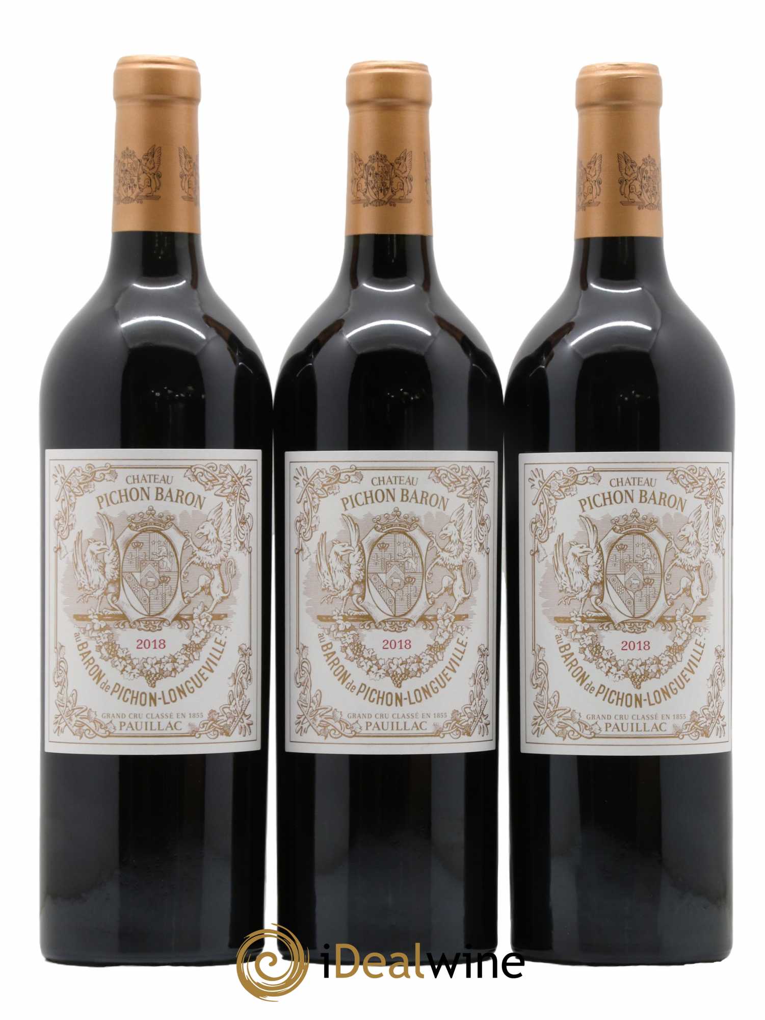 Pichon Longueville Baron 2ème Grand Cru Classé 2018 - Lot de 3 bouteilles - 0