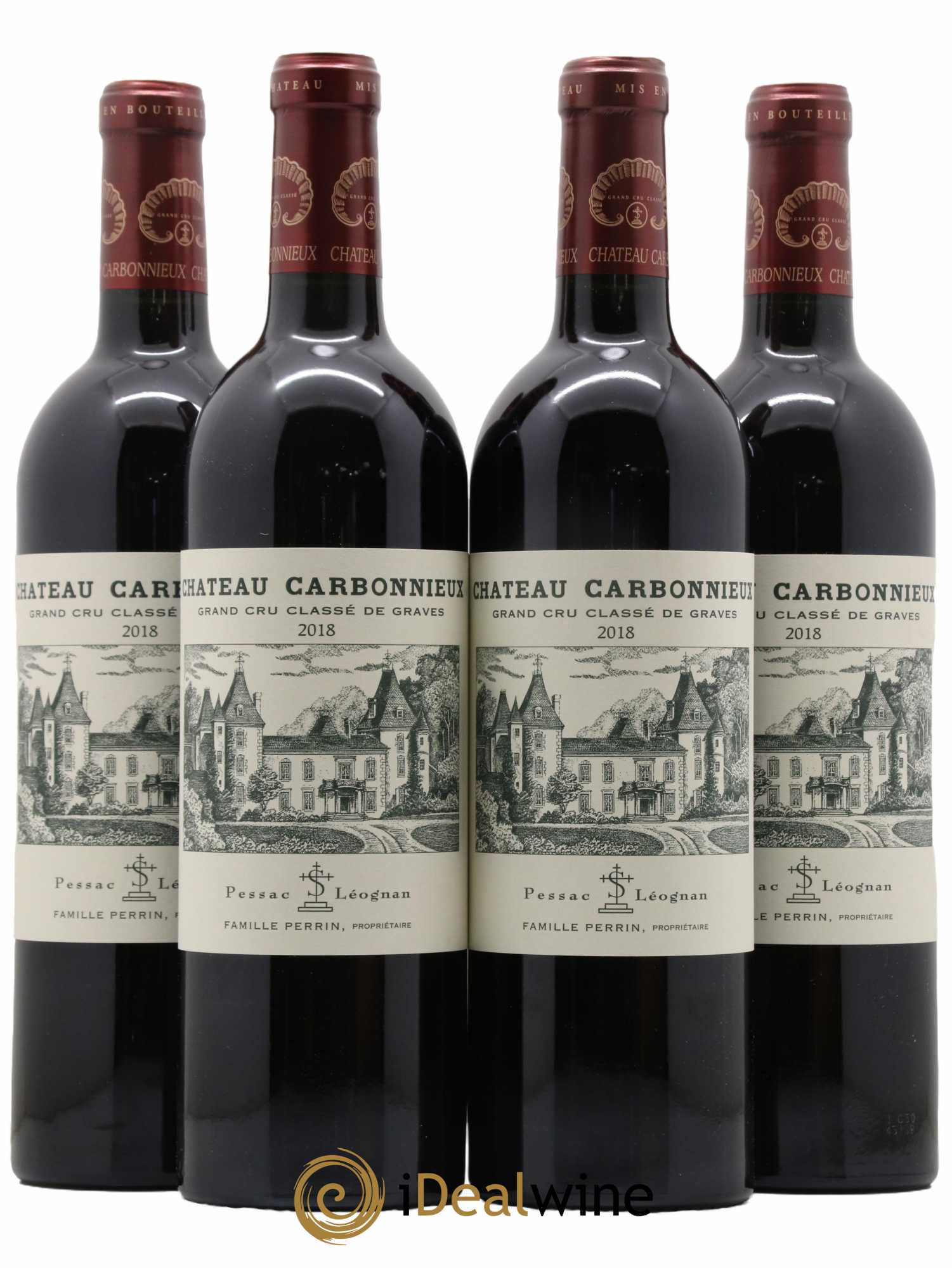 Château Carbonnieux Cru Classé de Graves 2018 - Lot de 4 bouteilles - 0