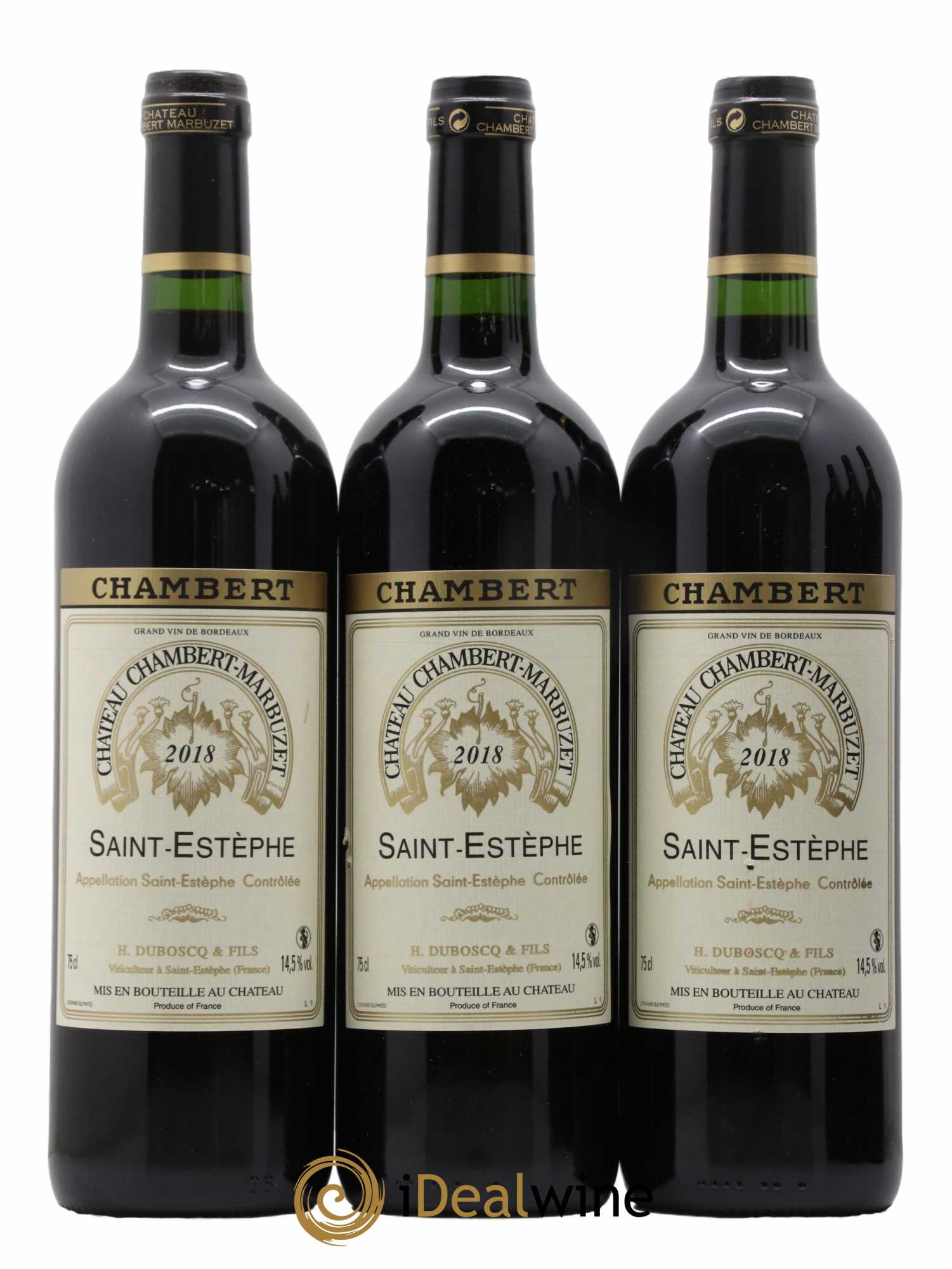 Château Chambert-Marbuzet Cru Bourgeois 2018 - Lot de 3 bouteilles - 0
