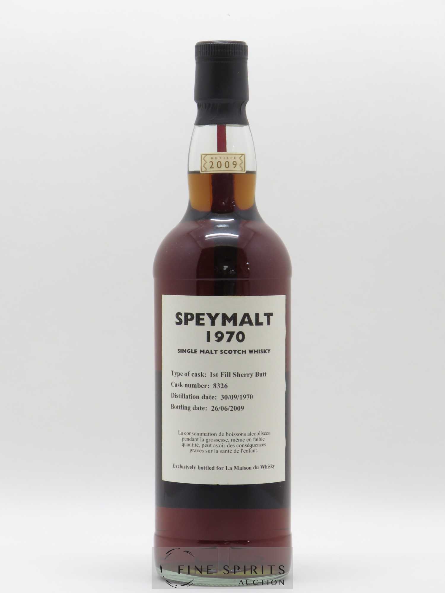 Speymalt From Macallan 1970 Gordon & MacPhail 1st Fill Sherry Butt - Cask n°8326 - bottled 2009 LMDW - Lot de 1 bouteille - 1