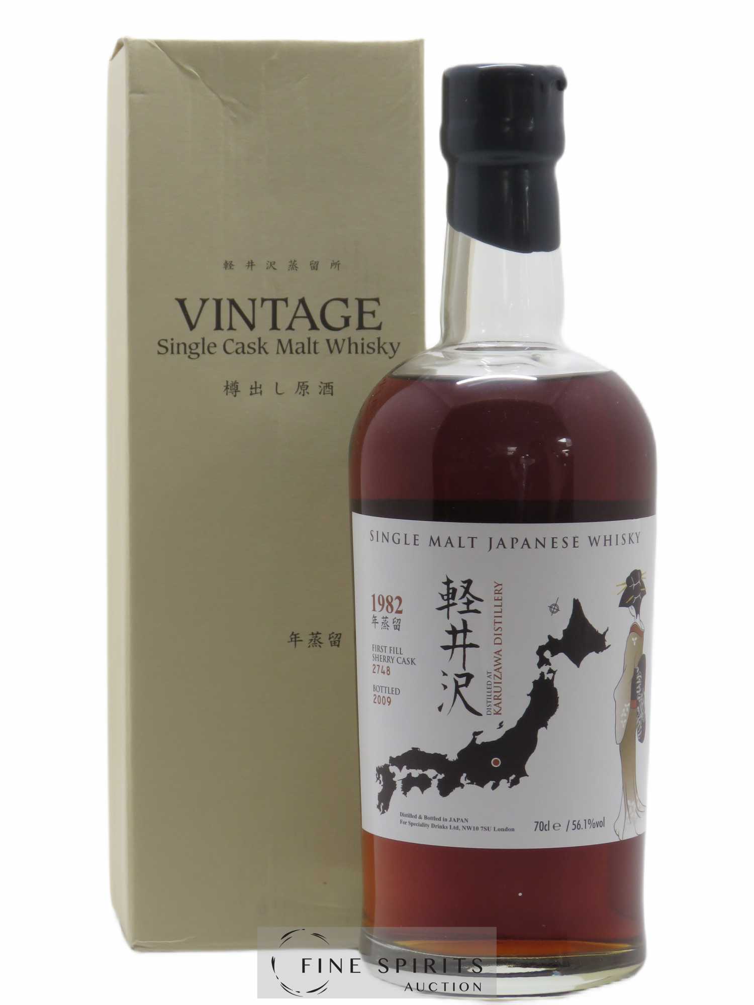Karuizawa 1982 Of. First Fill Sherry Cask n°2748 - bottled in 2009 Speciality Drinks - Lot de 1 bouteille - 0