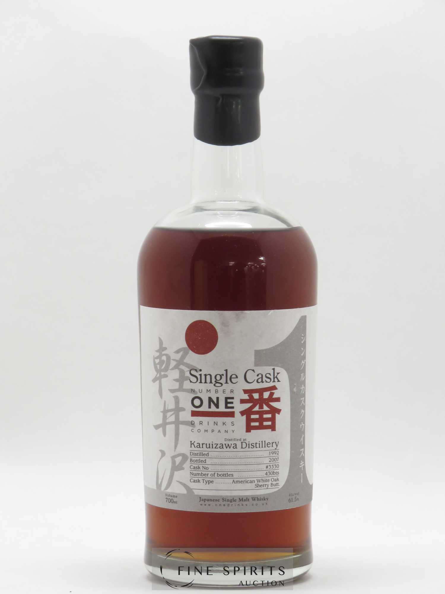 Karuizawa 1992 Of. Cask n°3330 - One of 430 - bottled 2007 Number One Drinks - Lot de 1 bouteille - 1