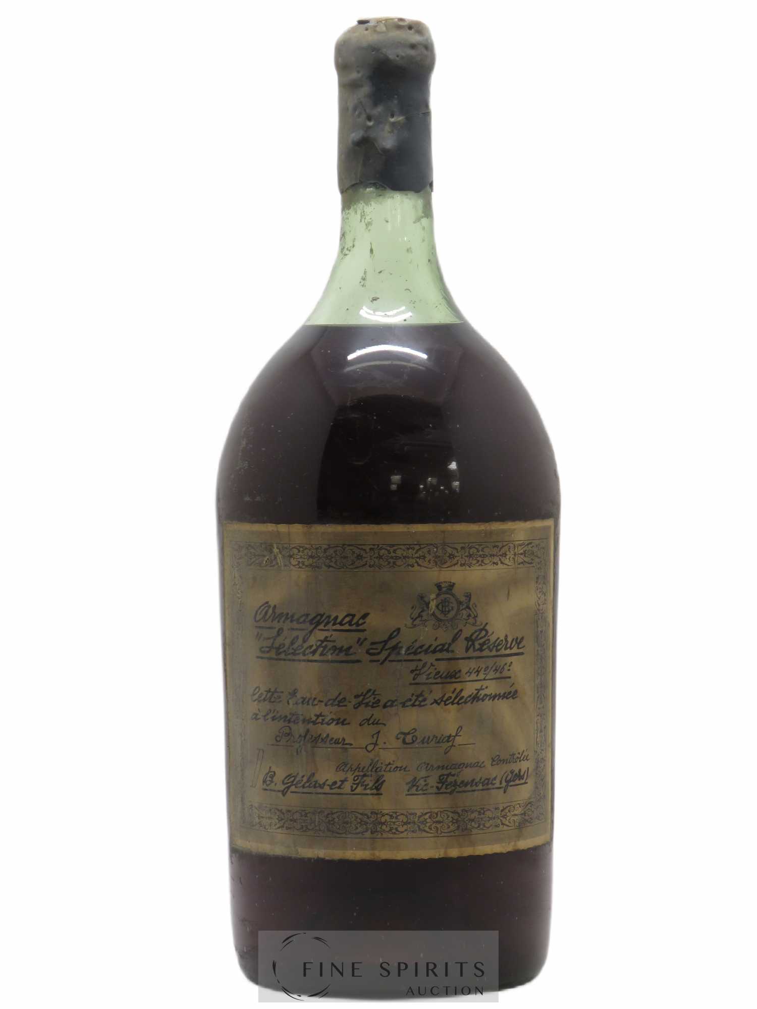 B. Gelas et Fils Of. Sélection Spécial Réserve Vieux 44°-46° Professeur J. Turiaf - Lot de 1 bouteille - 0