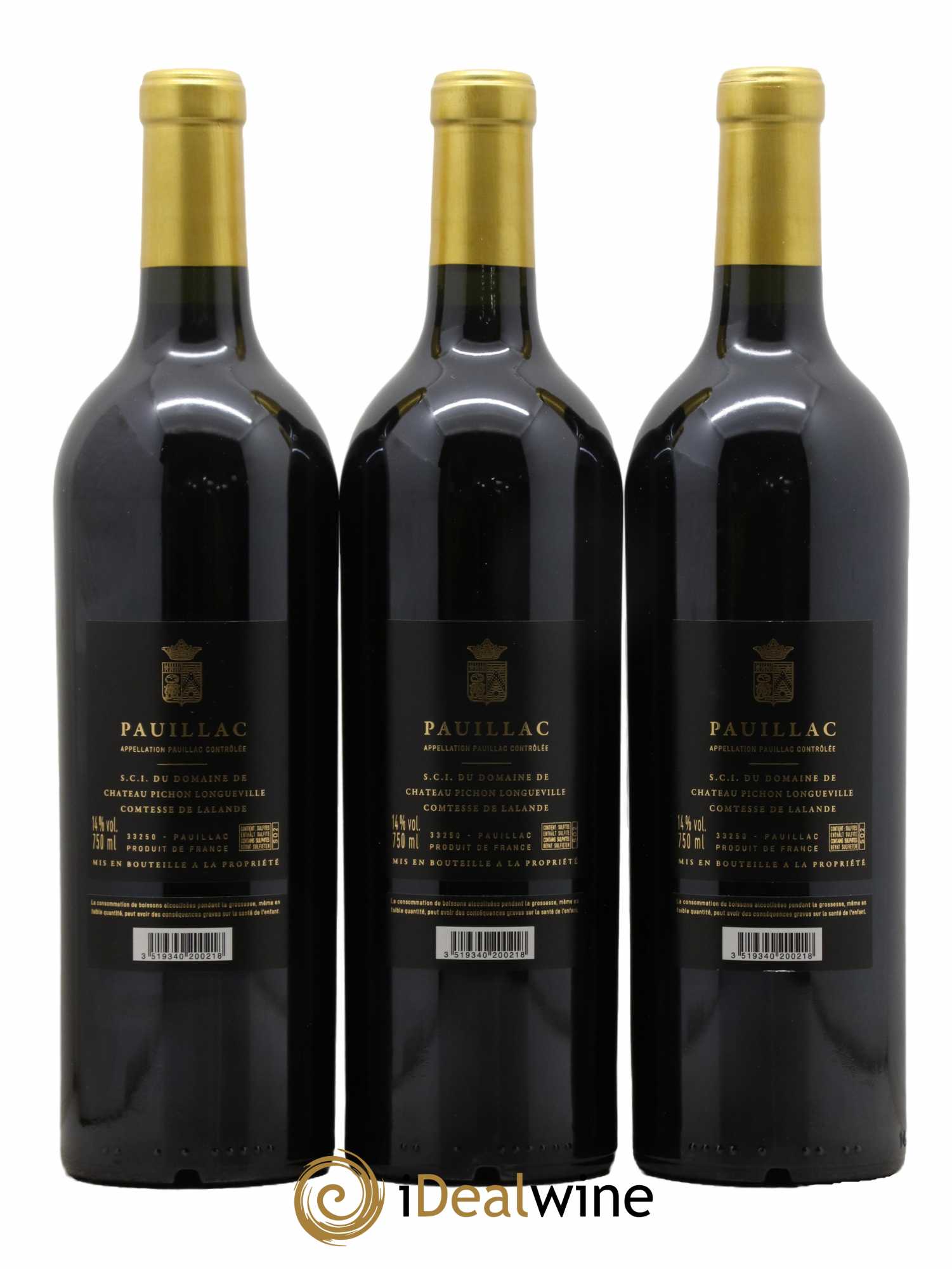 Château Pichon Longueville Comtesse de Lalande 2ème Grand Cru Classé 2020 - Lot of 3 bottles - 1