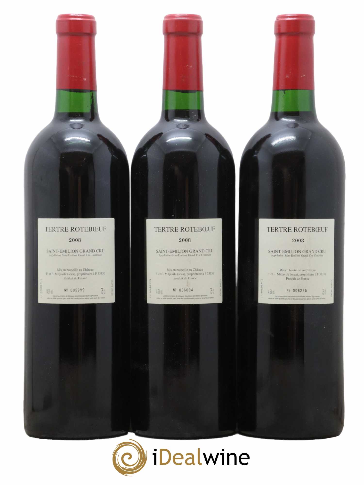 Château Tertre Roteboeuf 2008 - Lot de 3 bouteilles - 1