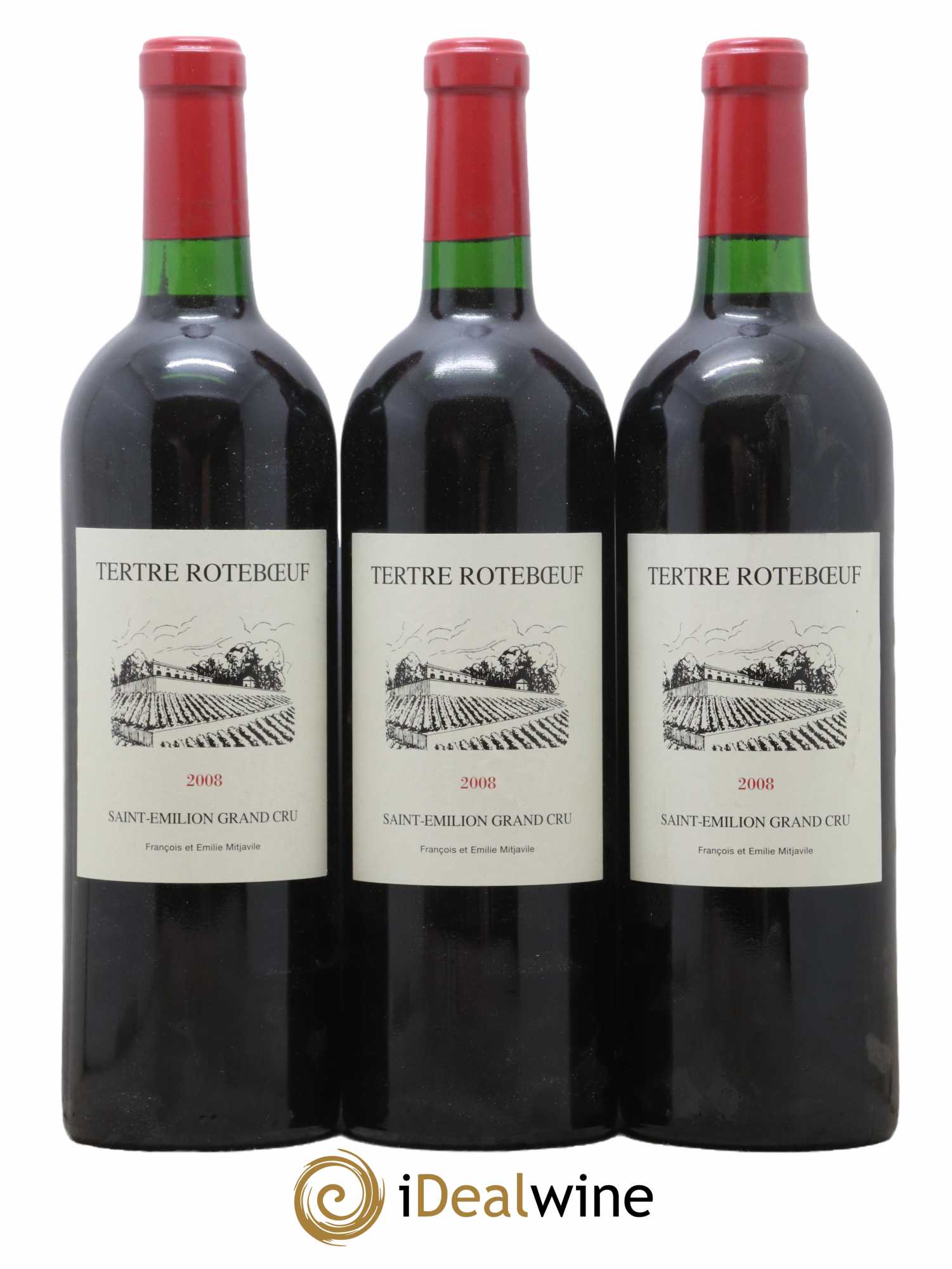 Château Tertre Roteboeuf 2008 - Lot de 3 bouteilles - 0