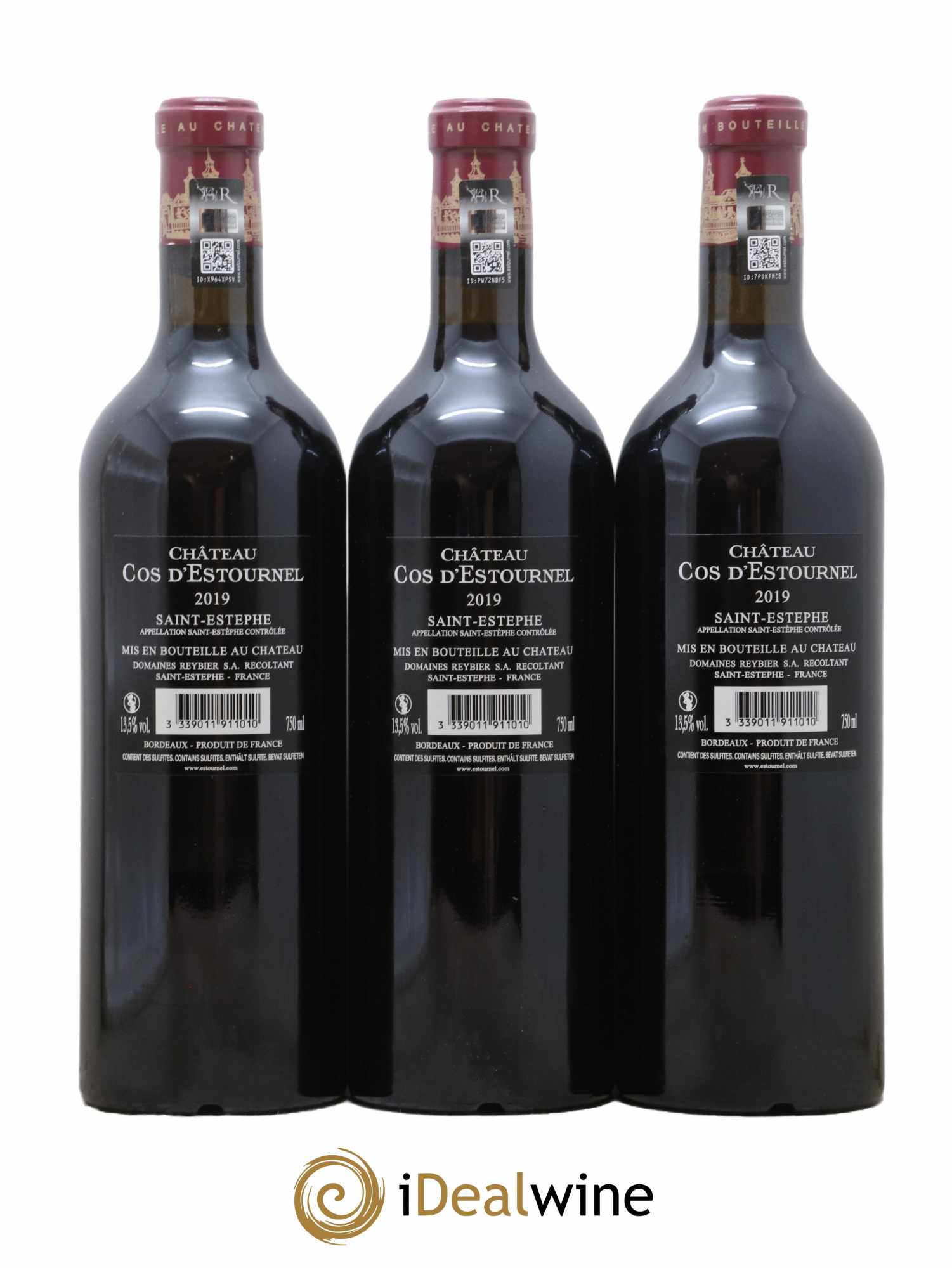 Cos d'Estournel 2ème Grand Cru Classé 2019 - Lot de 3 bouteilles - 1