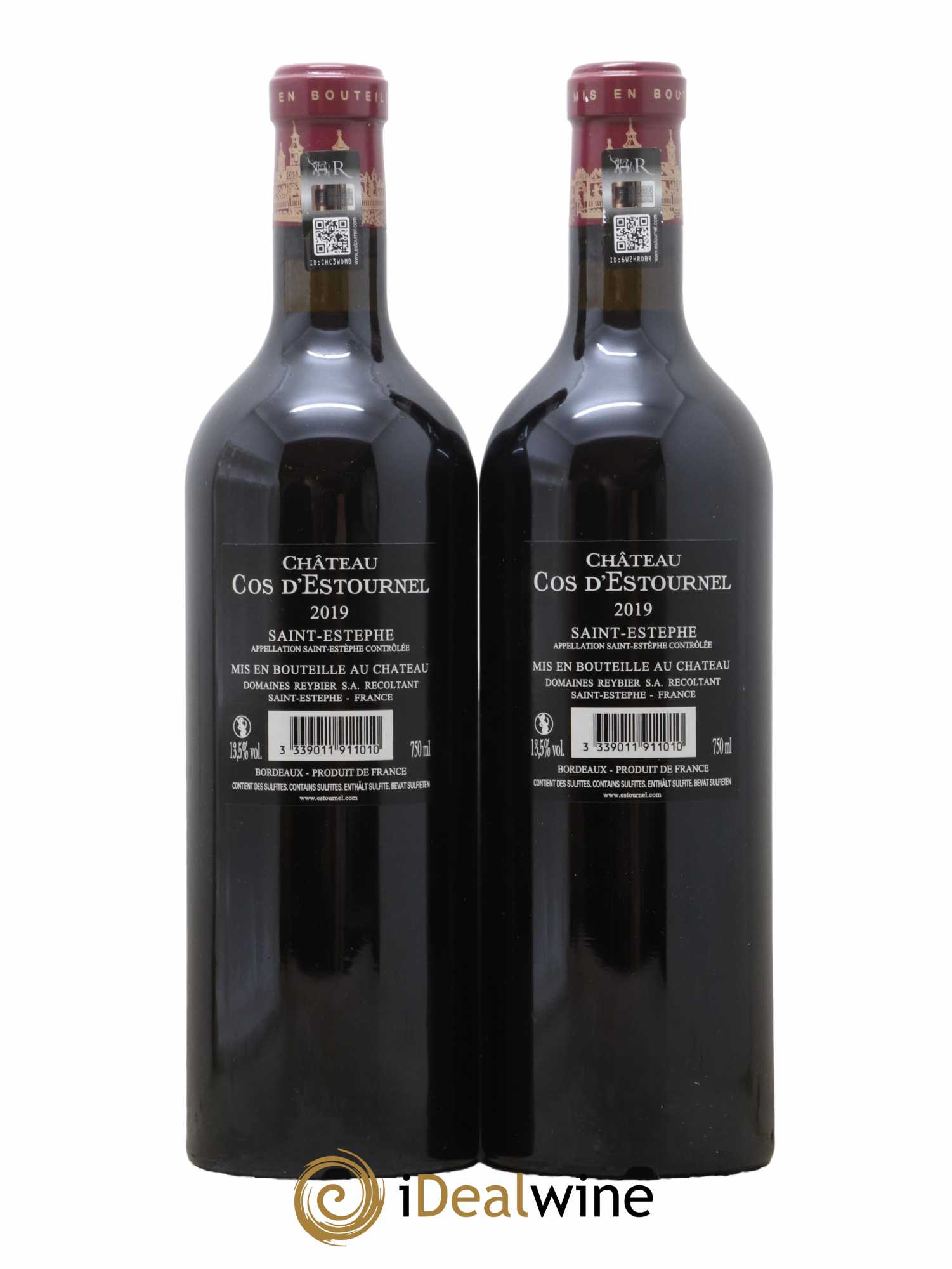 Cos d'Estournel 2ème Grand Cru Classé 2019 - Lot de 2 bouteilles - 1