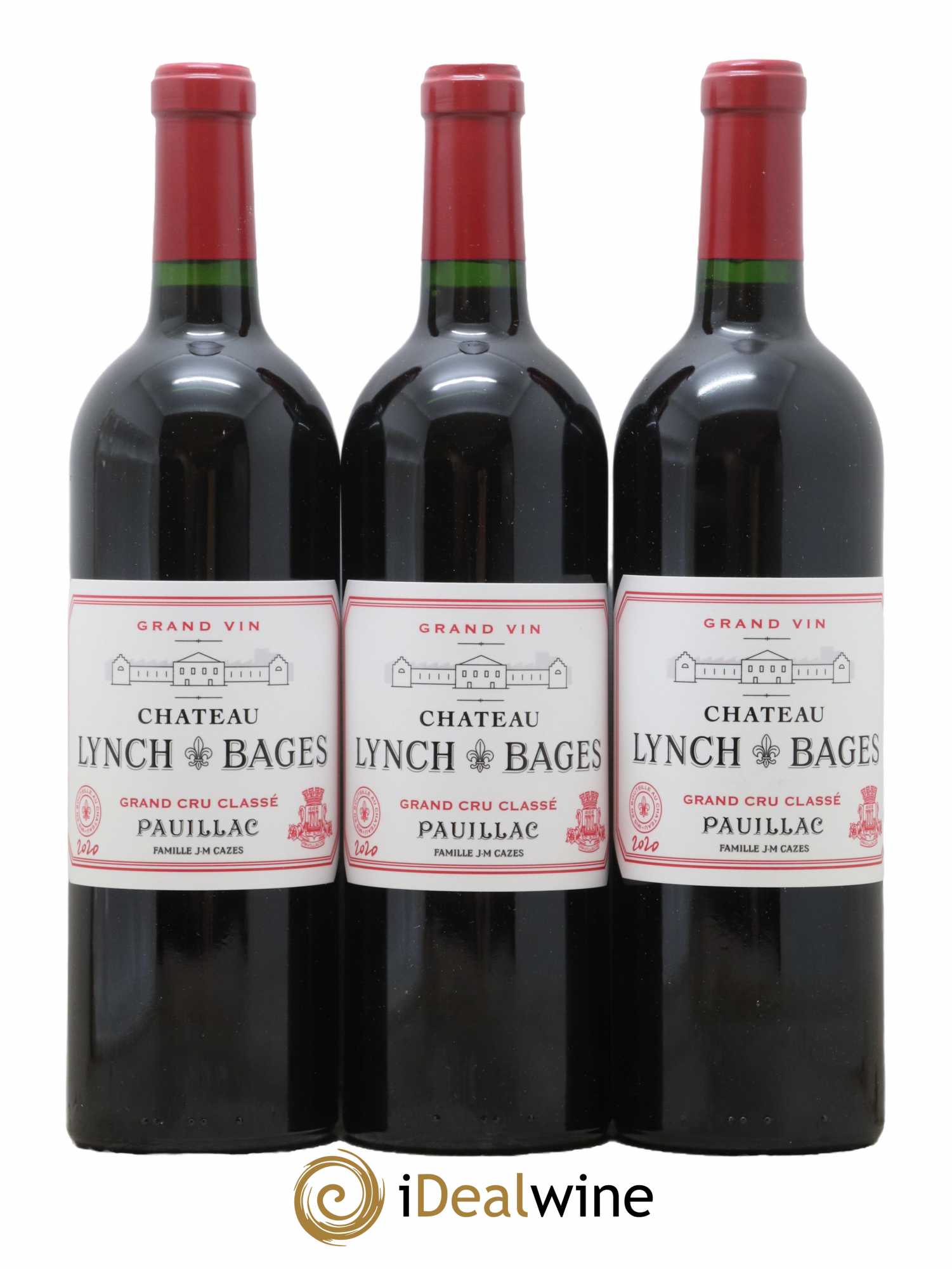 Château Lynch Bages 5ème Grand Cru Classé 2020 - Lot de 3 bouteilles - 0