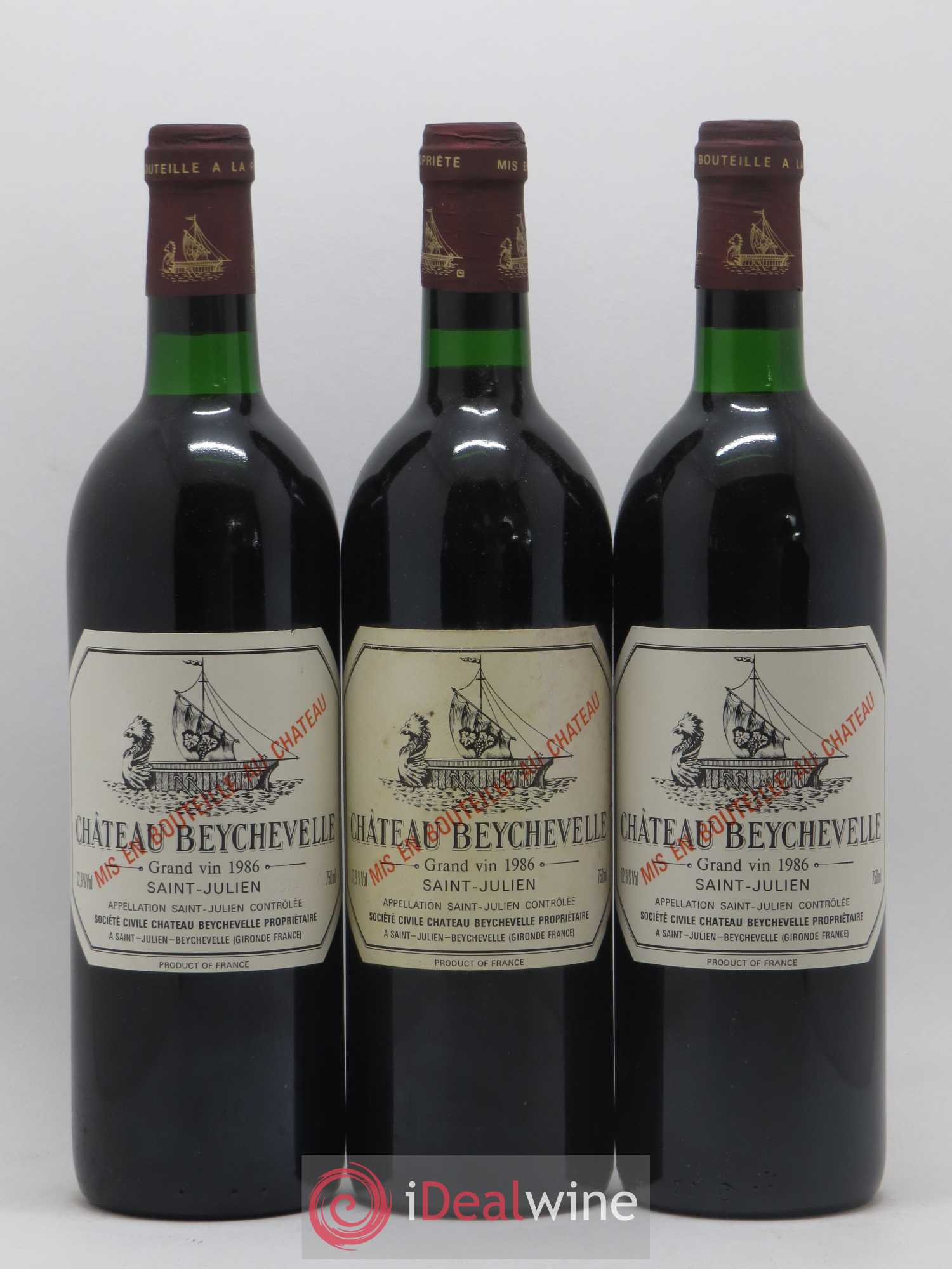 Château Beychevelle 4ème Grand Cru Classé 1986 - Lot de 12 bouteilles - 2