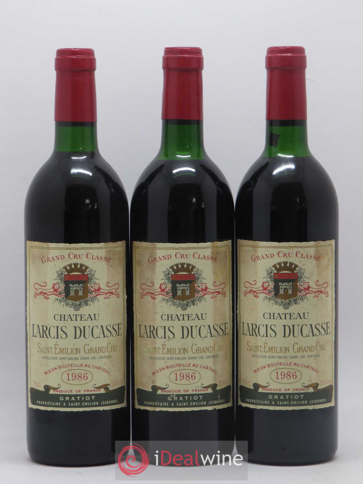 Château Larcis Ducasse 1er Grand Cru Classé B 1986 - Lot de 12 bouteilles - 1