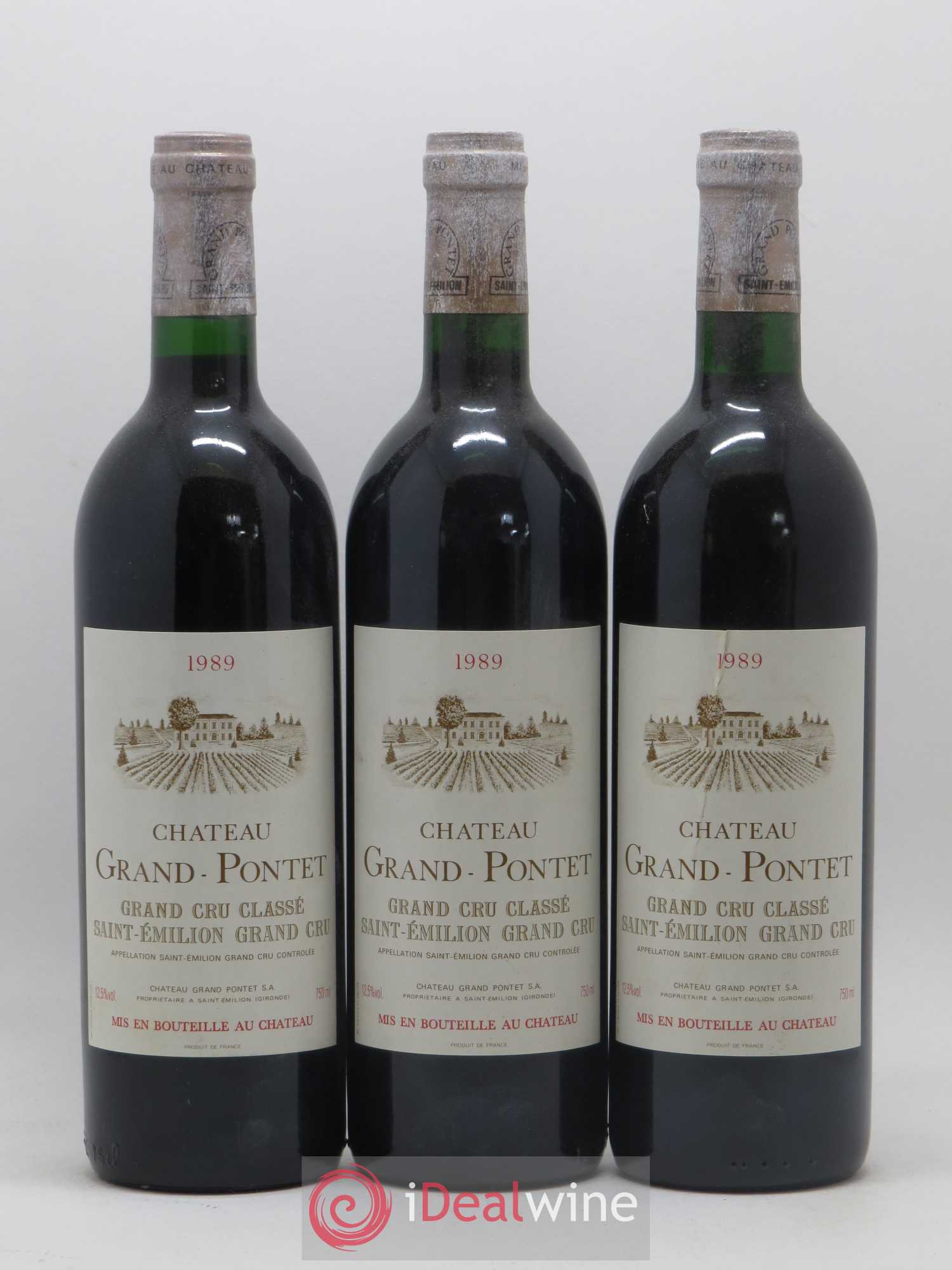 Château Grand Pontet Grand Cru Classé (sans prix de réserve) 1989 - Lot de 12 bouteilles - 1