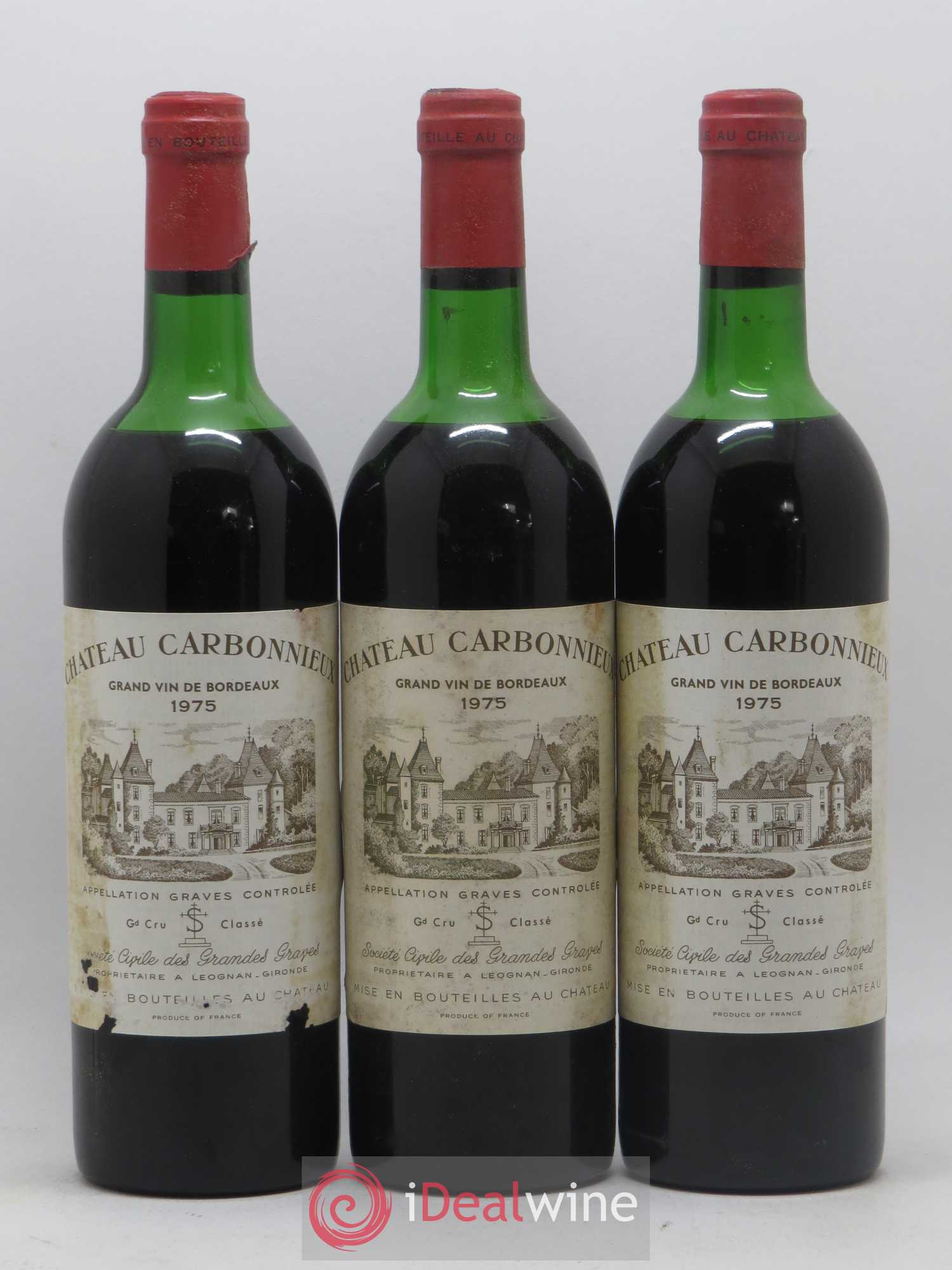 Château Carbonnieux Cru Classé de Graves (sans prix de réserve) 1975 - Lot de 12 bouteilles - 1