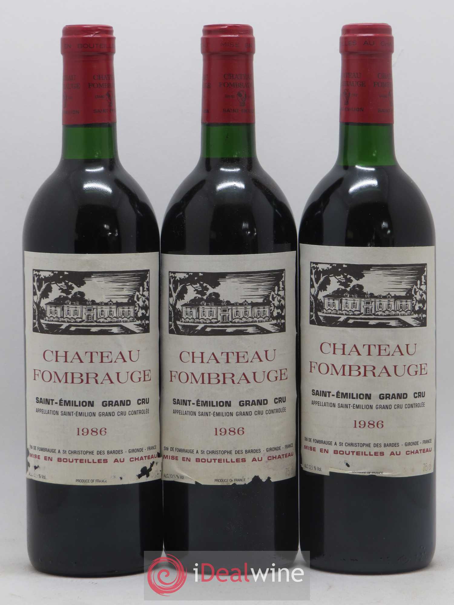 Château Fombrauge Grand Cru Classé 1986 - Lot de 12 bouteilles - 1
