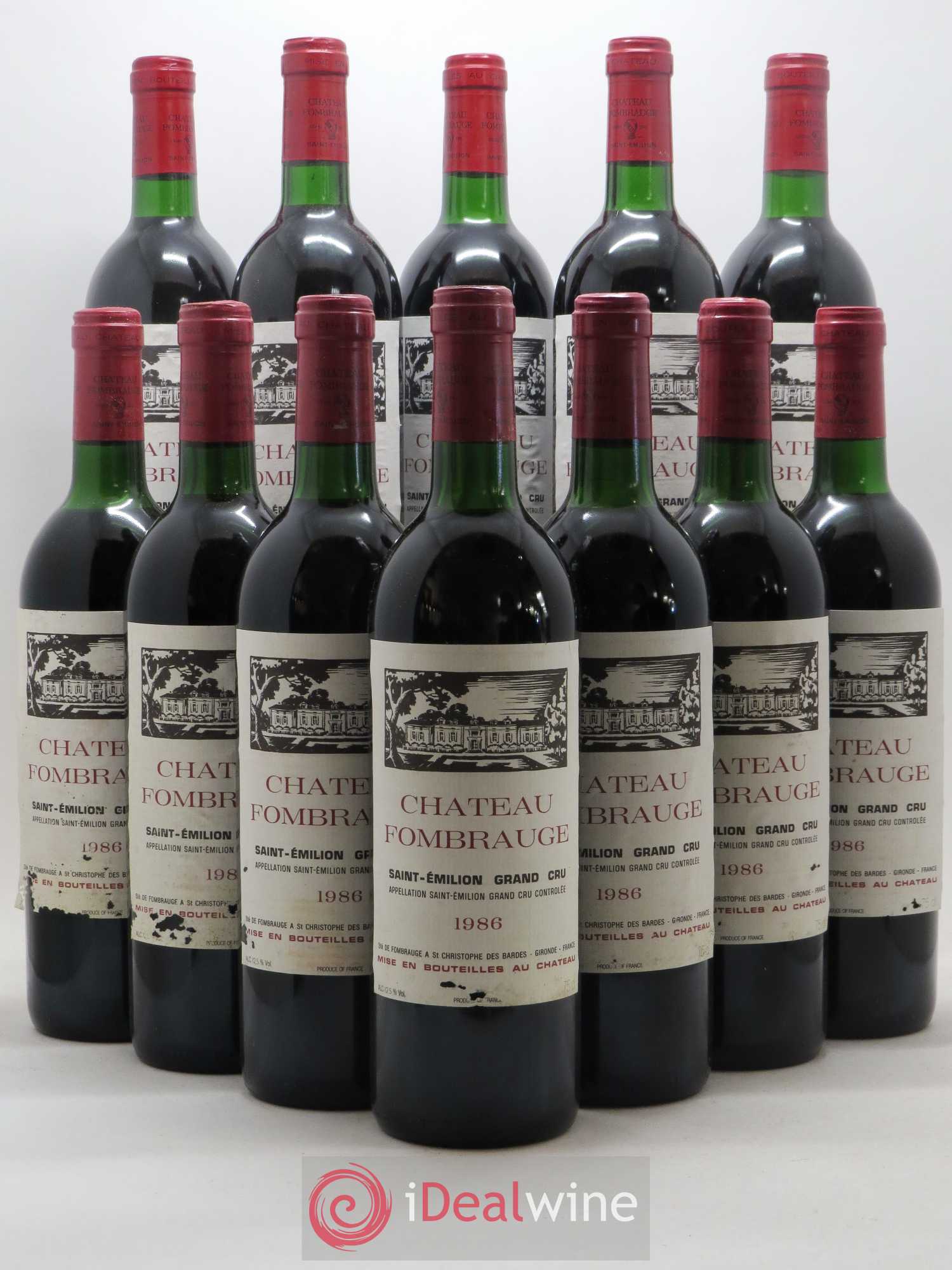 Château Fombrauge Grand Cru Classé 1986 - Lot de 12 bouteilles - 0