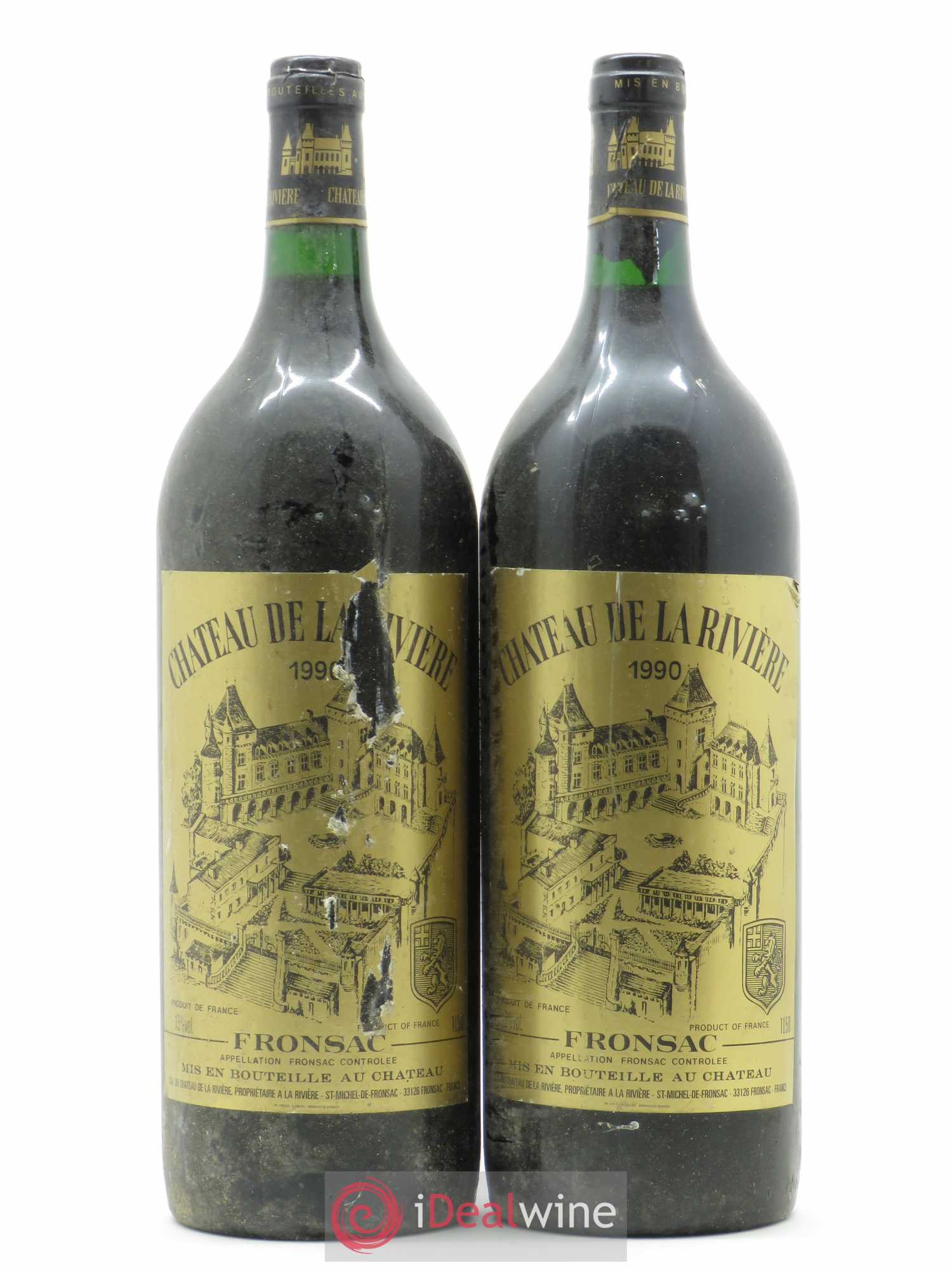 Château de La Rivière 1990 - Lot de 2 magnums - 0