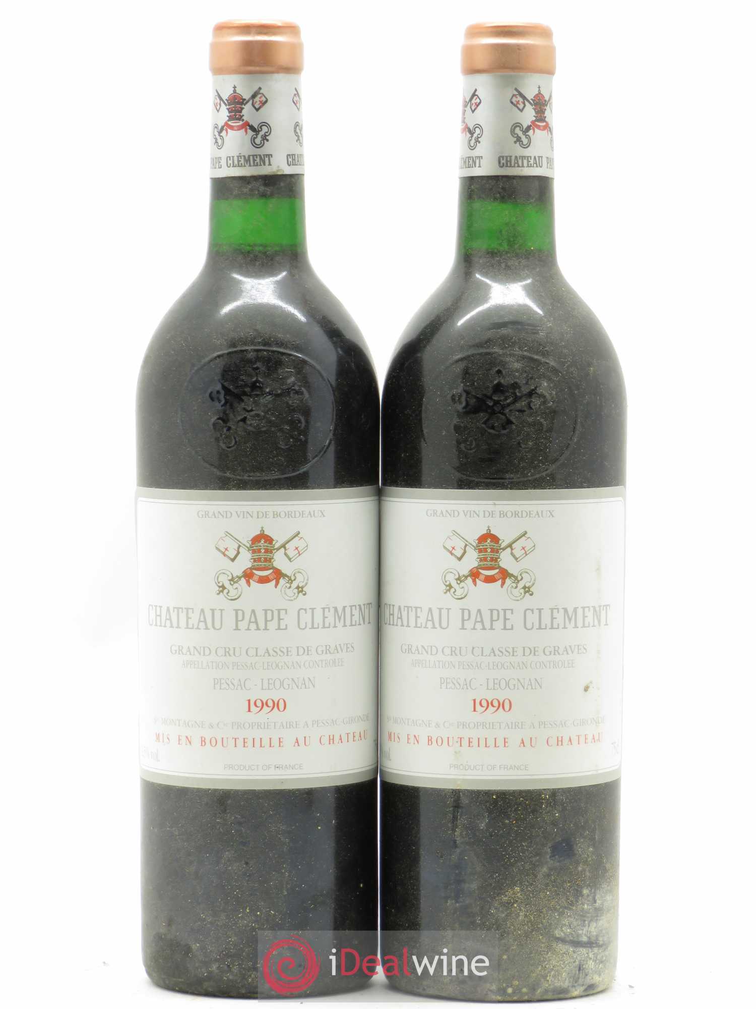 Château Pape Clément Cru Classé de Graves 1990 - Lot de 2 bouteilles - 0