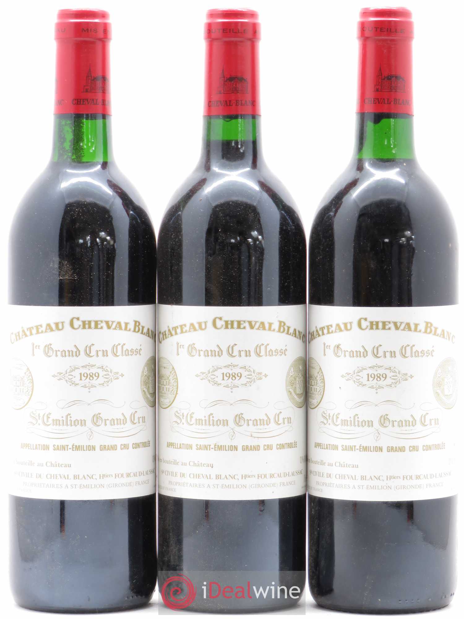 Château Cheval Blanc 1er Grand Cru Classé A 1989 - Lot de 3 bouteilles - 0
