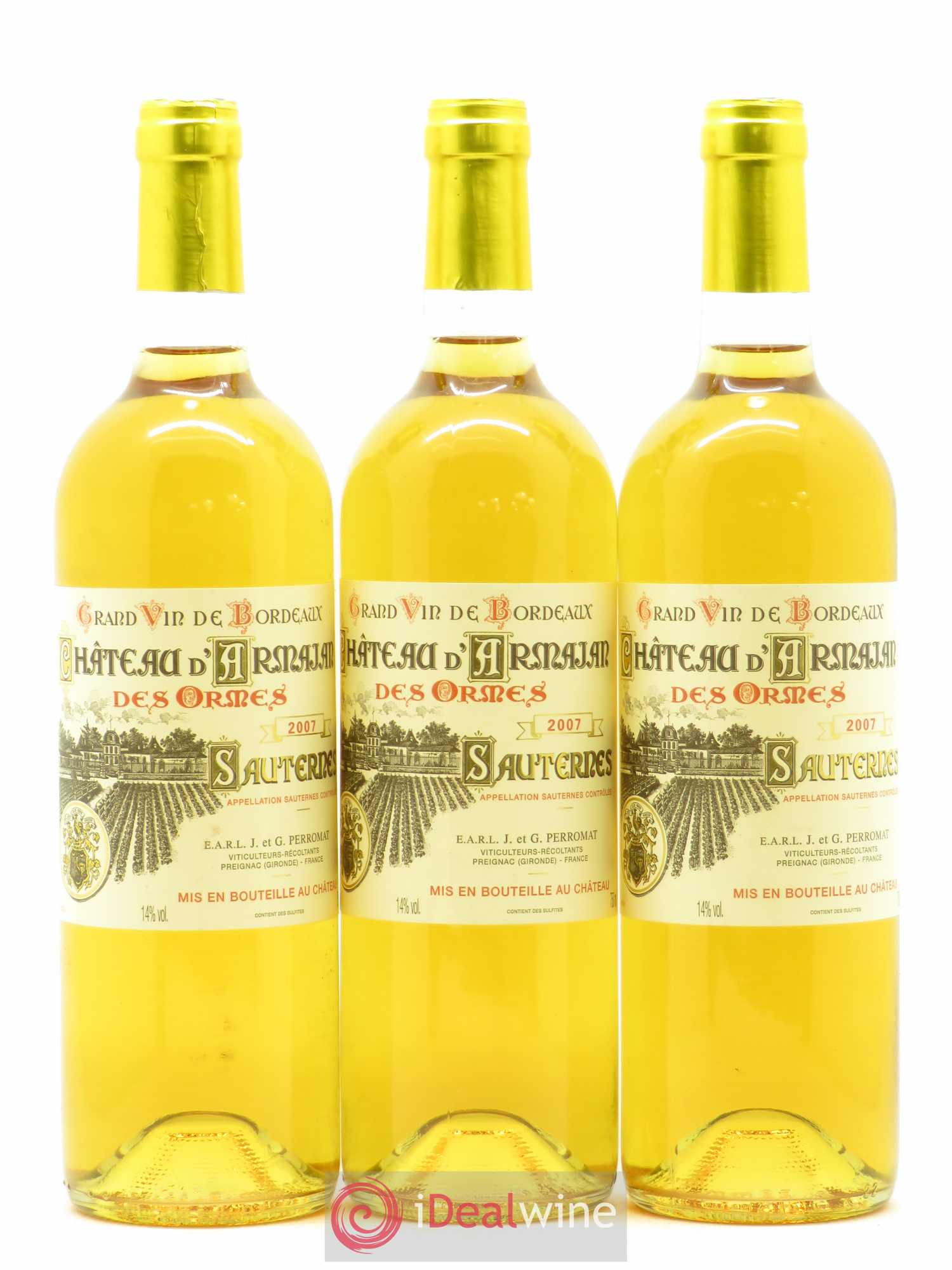Sauternes Château d'Armajan des Ormes 2007 - Lotto di 6 bottiglie - 1