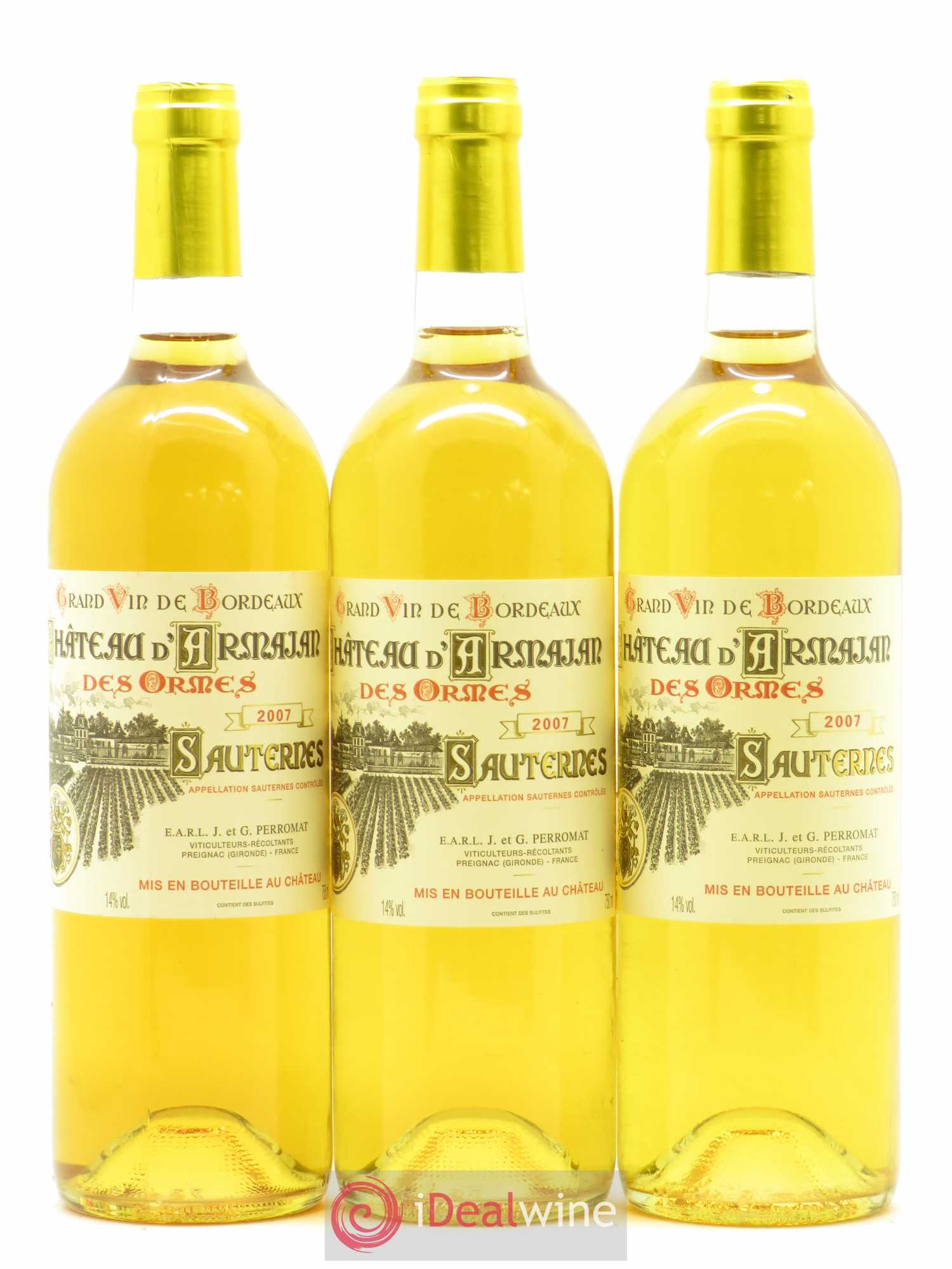 Sauternes Château d'Armajan des Ormes 2007 - Lotto di 6 bottiglie - 1