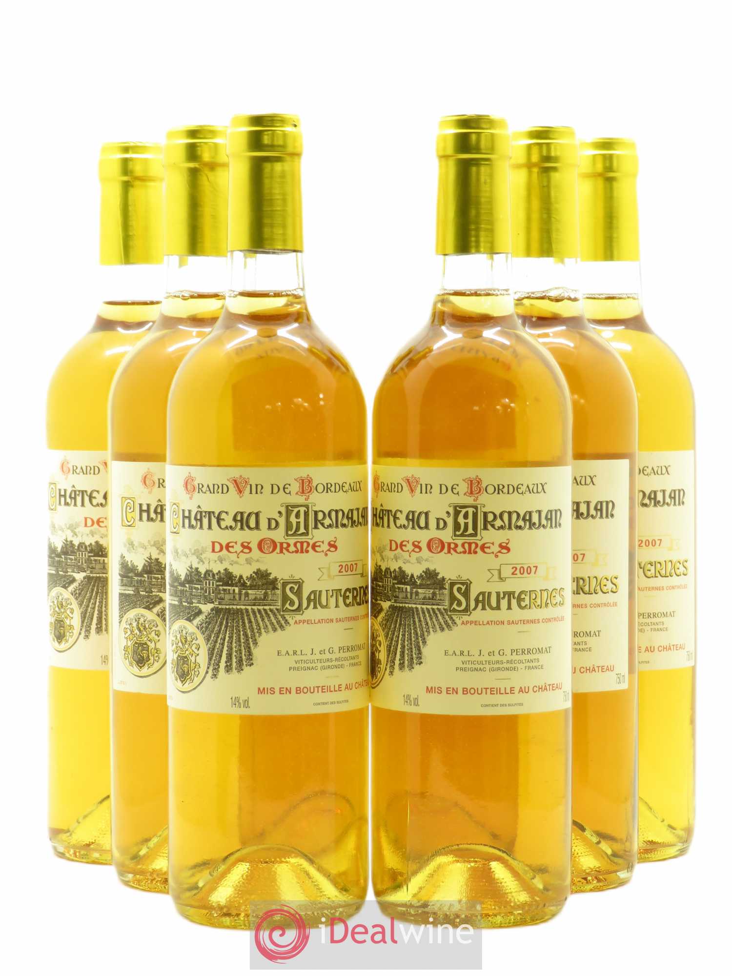 Sauternes Château d'Armajan des Ormes 2007 - Lotto di 6 bottiglie - 0