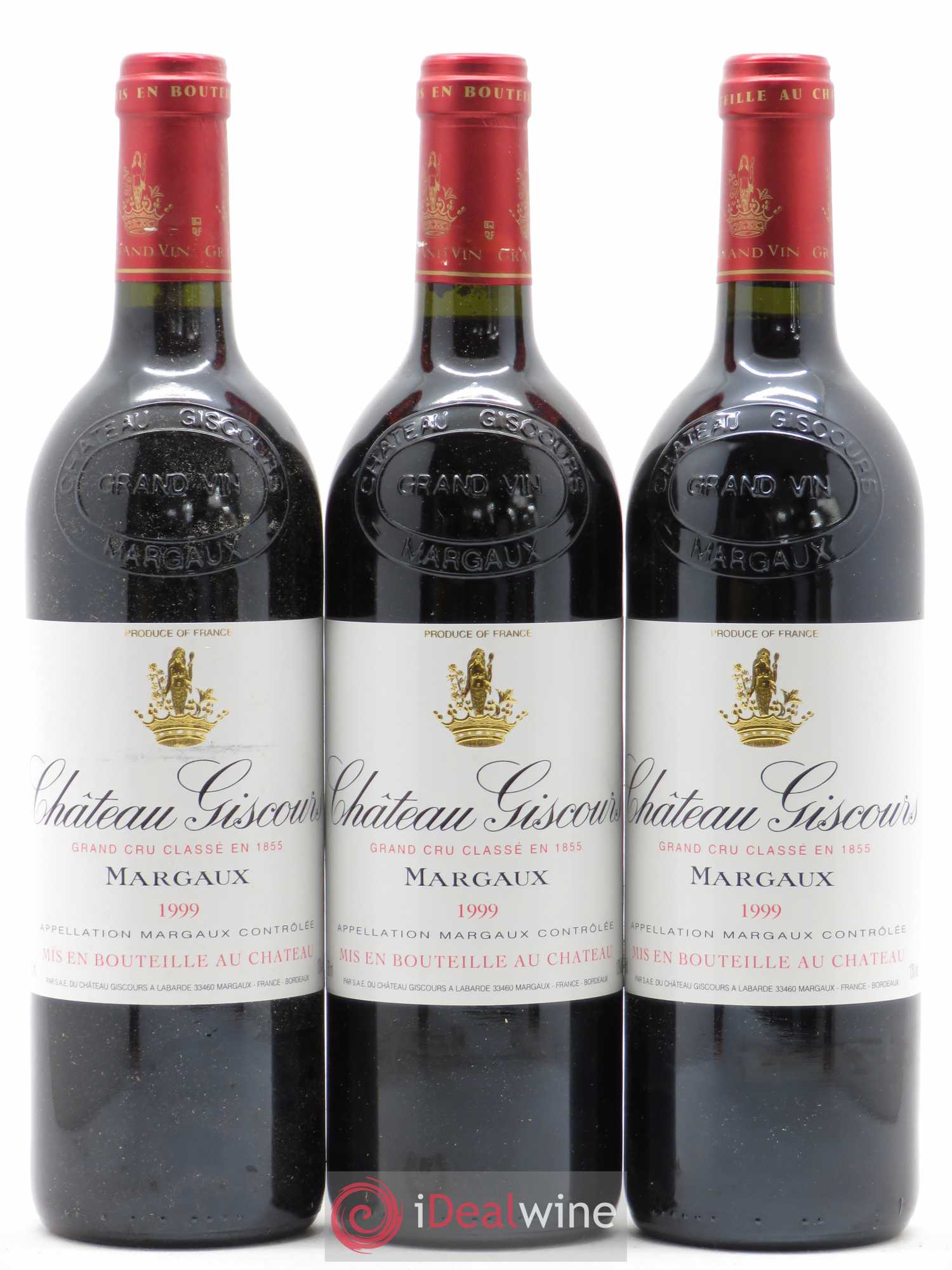 Château Giscours 3ème Grand Cru Classé 1999 - Lot de 3 bouteilles - 0