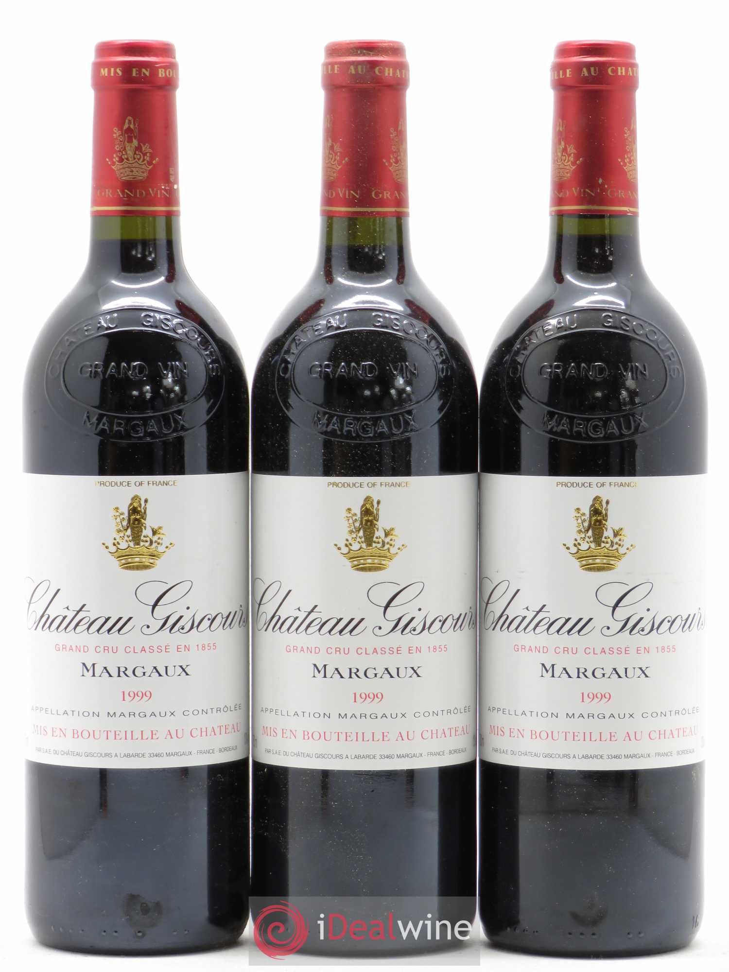 Château Giscours 3ème Grand Cru Classé 1999 - Lot de 3 bouteilles - 0