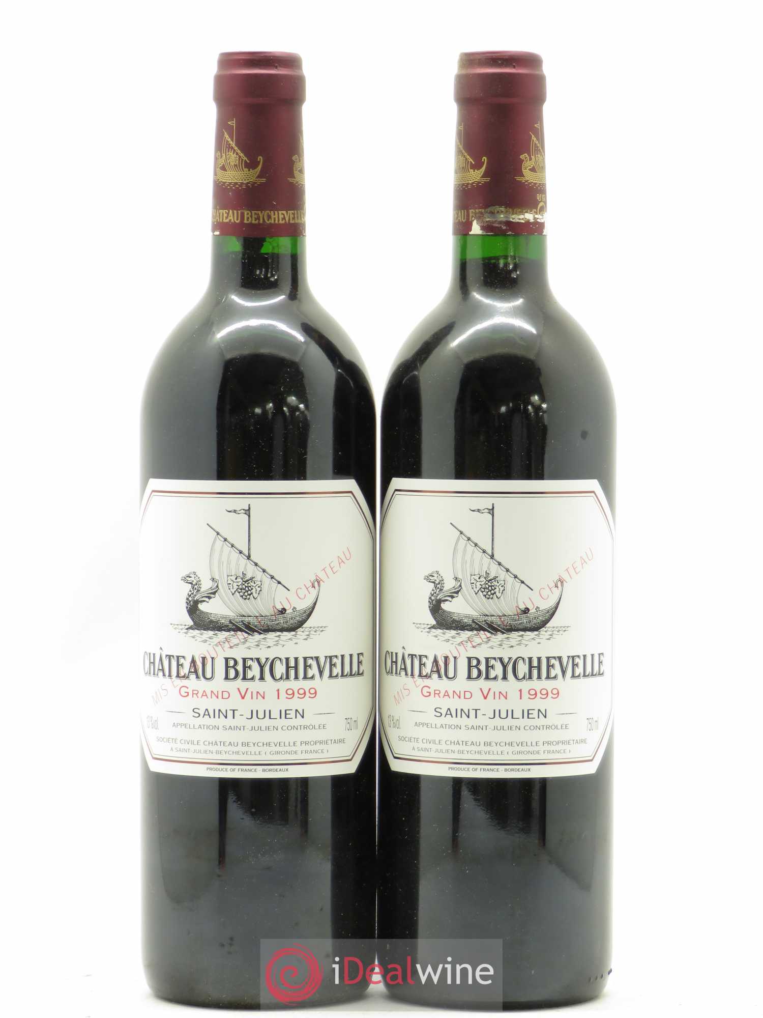 Château Beychevelle 4ème Grand Cru Classé 1999 - Lot de 2 bouteilles - 0