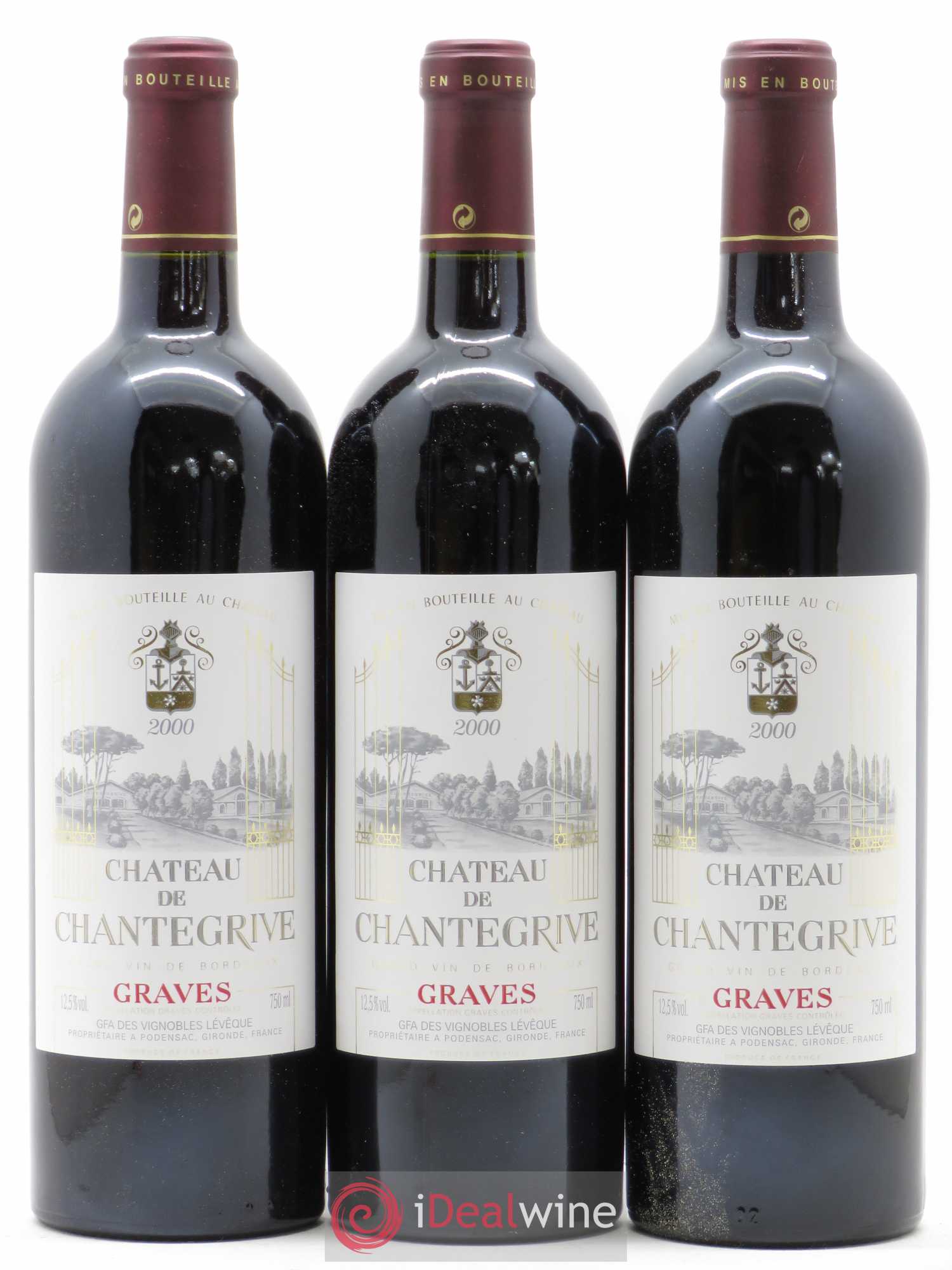 Château de Chantegrive 2000 - Lot de 12 bouteilles - 1