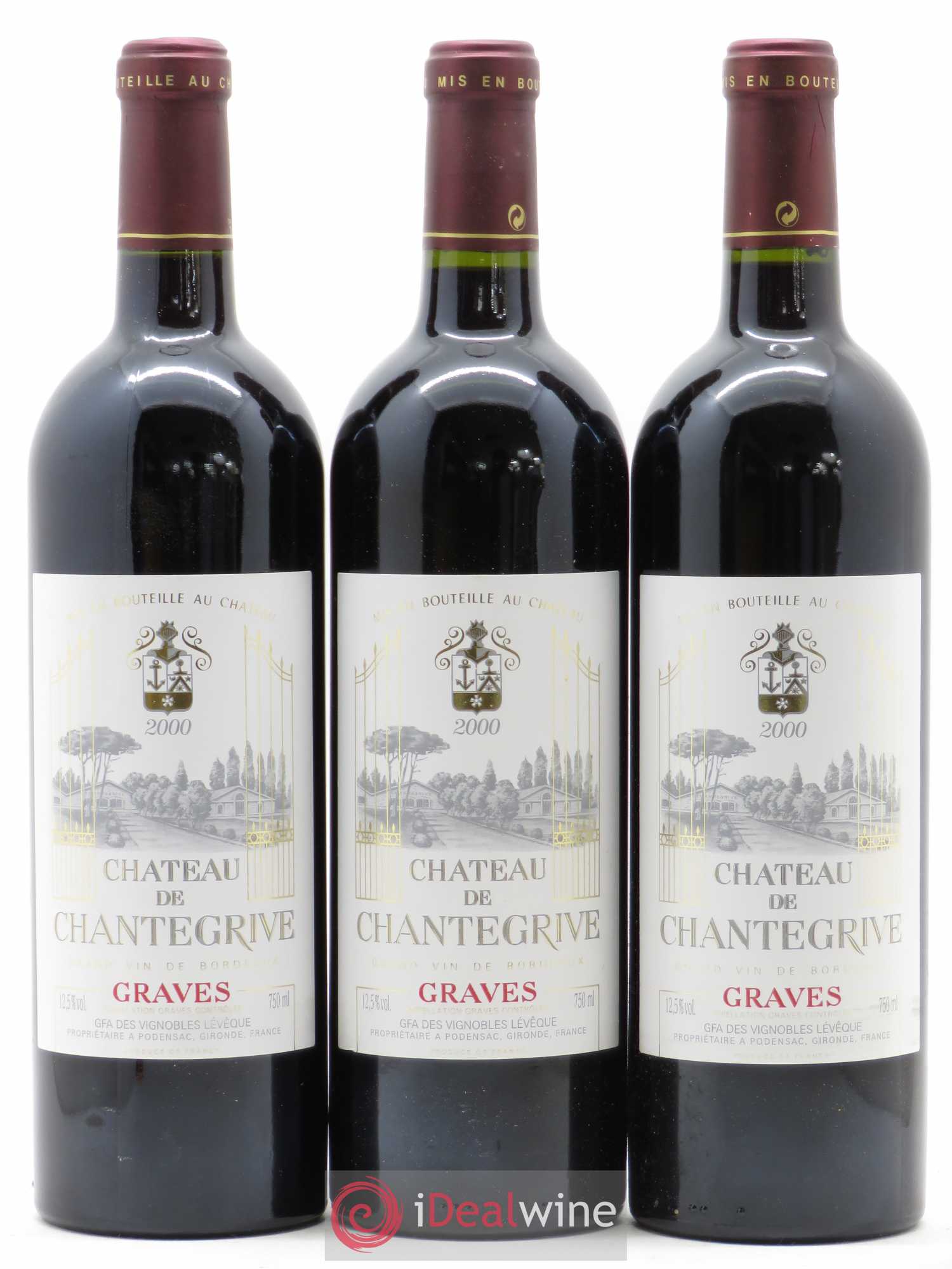 Château de Chantegrive 2000 - Lot de 12 bouteilles - 2