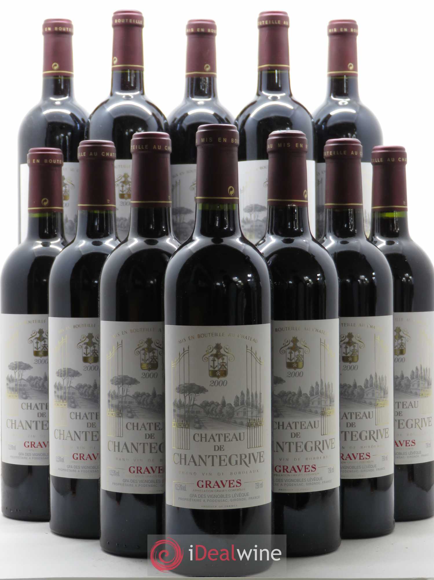 Château de Chantegrive 2000 - Lot de 12 bouteilles - 0