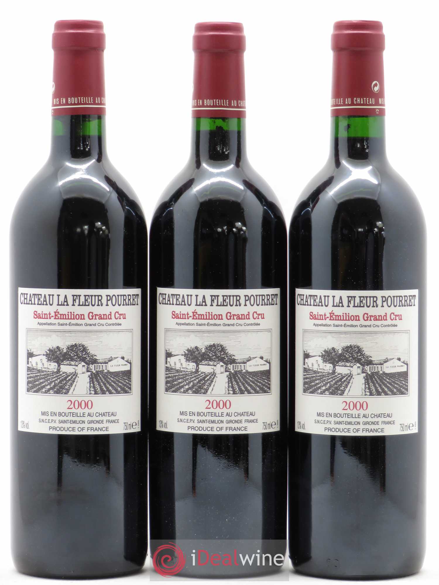 Saint-Émilion Grand Cru Château La Fleur Pourret 2000 - Lot de 12 bouteilles - 2