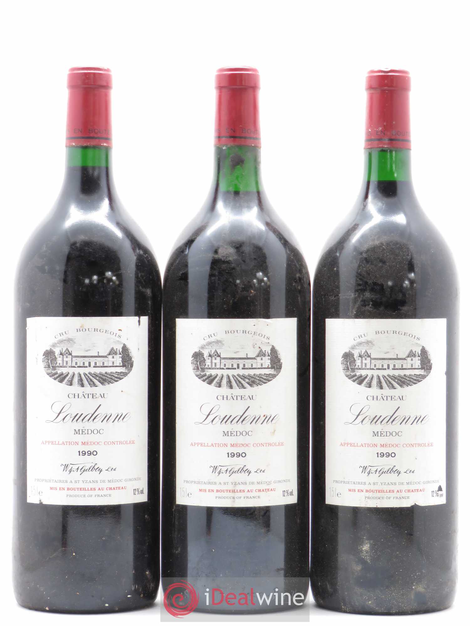 Château Loudenne Cru Bourgeois 1990 - Lot de 3 magnums - 0