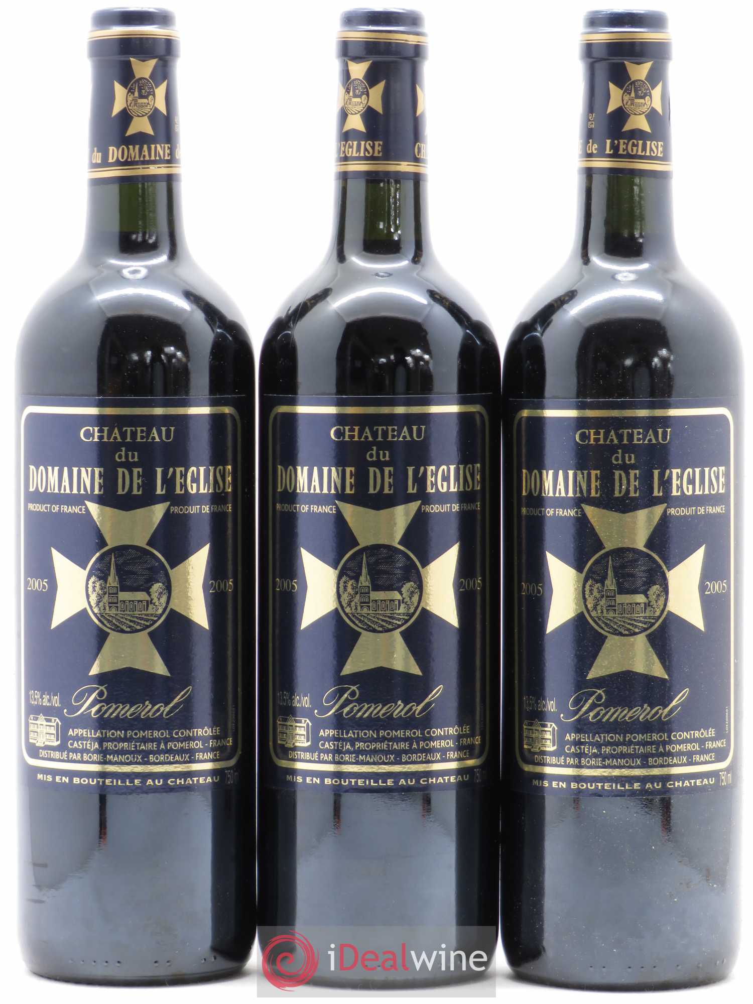 Château du Domaine de l'Église 2005 - Lot de 3 bouteilles - 0