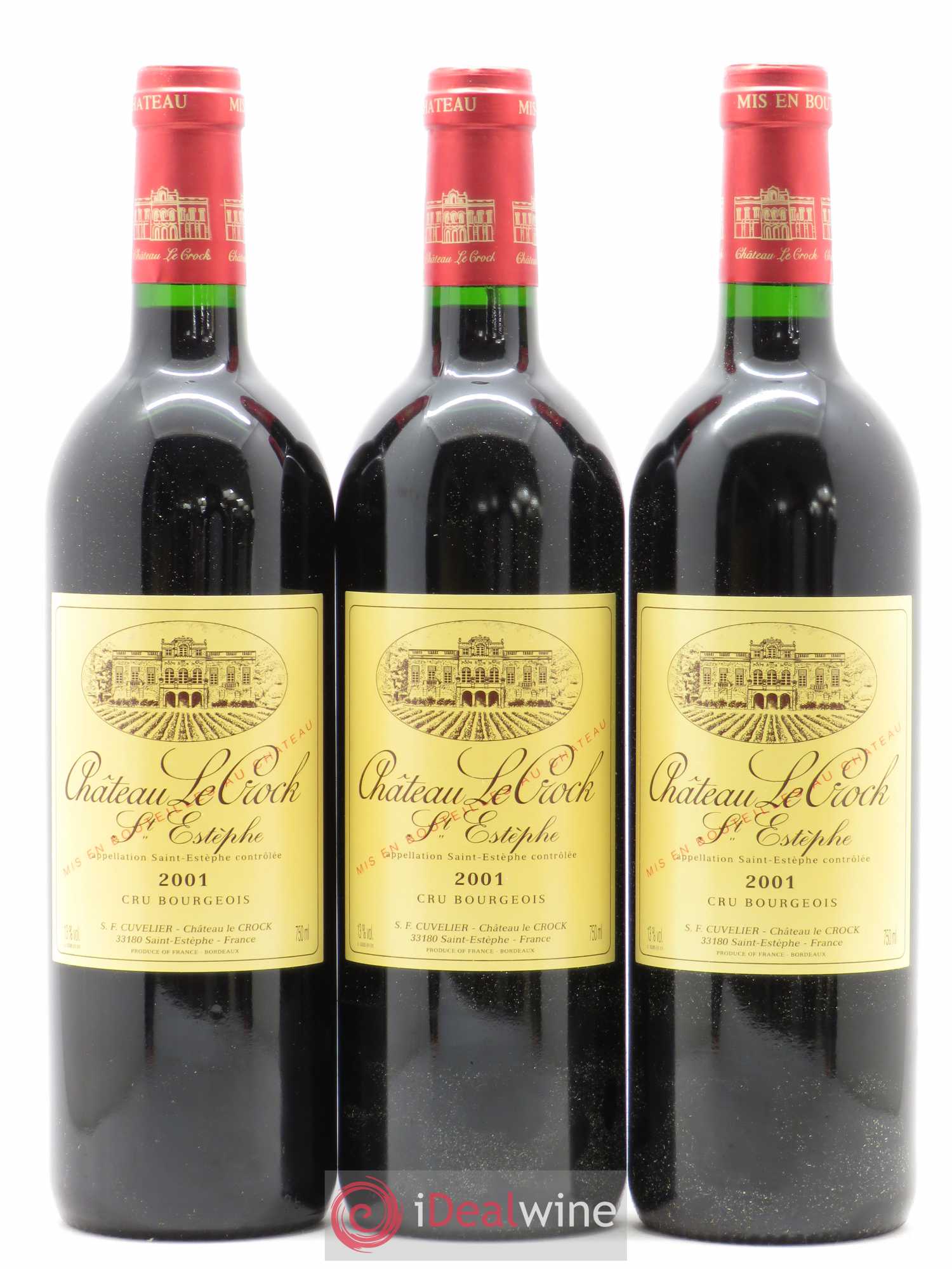 Château le Crock Cru Bourgeois 2001 - Lot de 3 bouteilles - 0