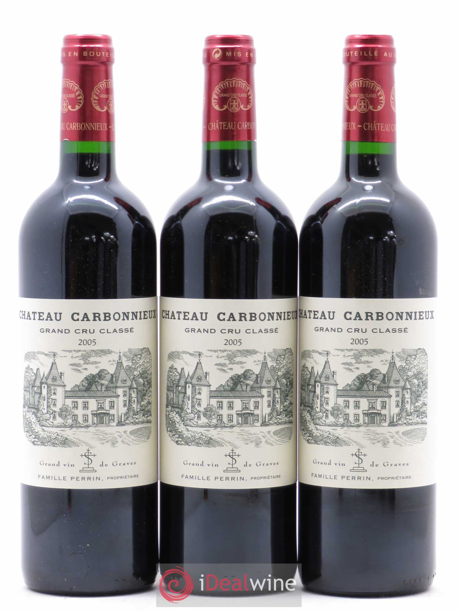 Château Carbonnieux Cru Classé de Graves 2005 - Lot de 3 bouteilles - 0