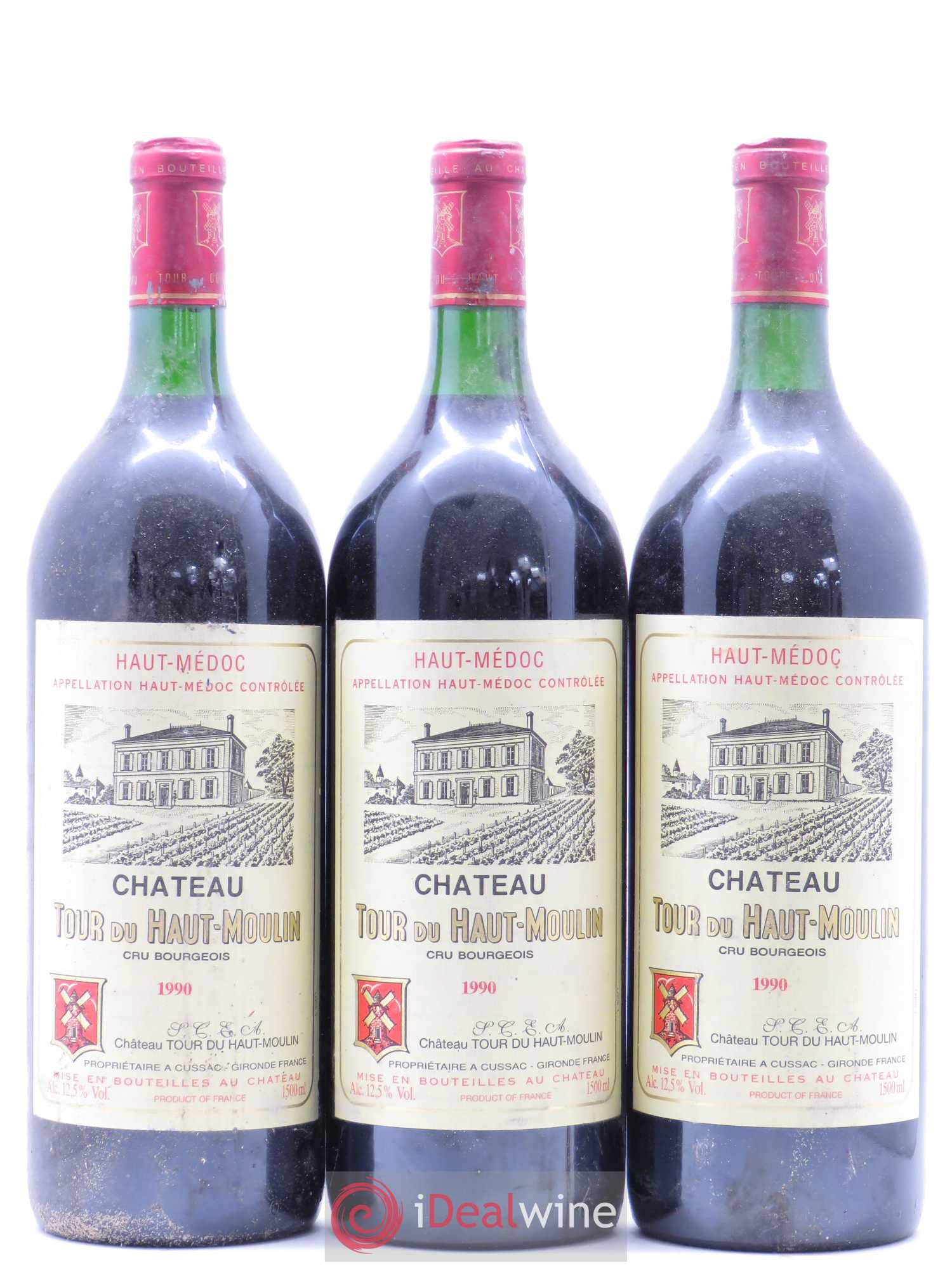 Château Tour du Haut Moulin Cru Bourgeois 1990 - Lot de 3 magnums - 0