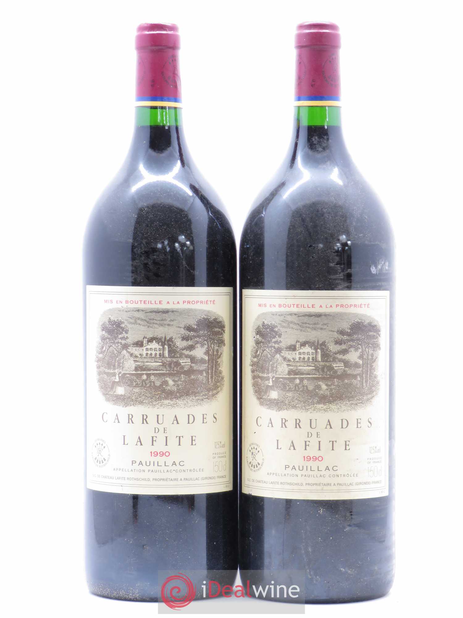 Carruades de Lafite Rothschild Second Vin 1990 - Lot de 2 magnums - 0