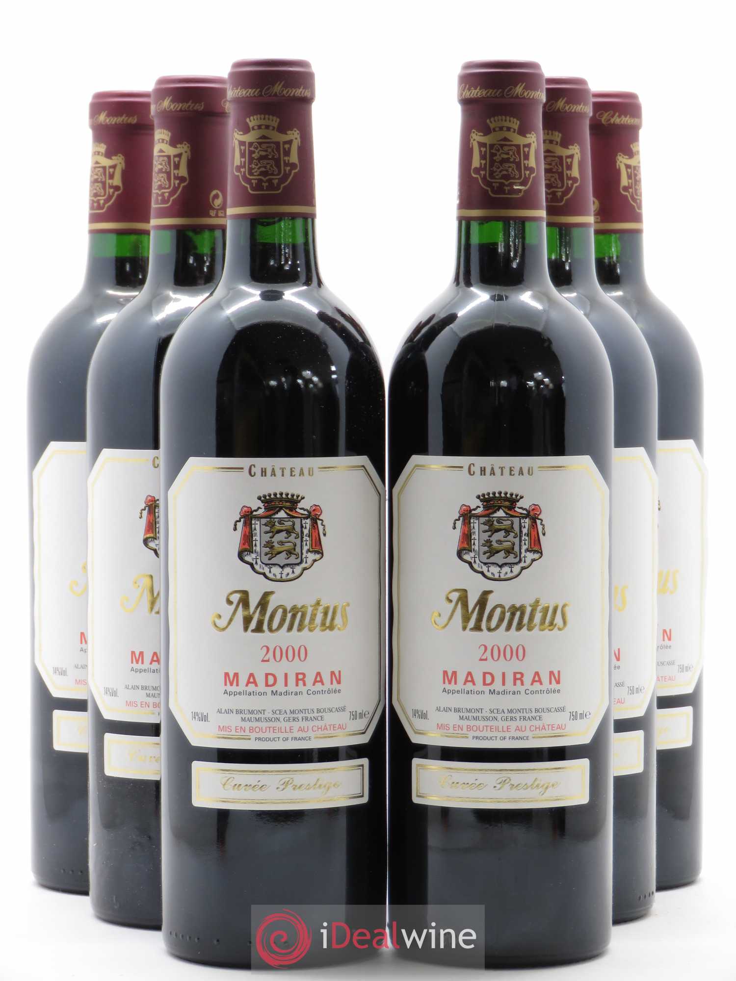 Madiran Château Montus-Prestige Alain Brumont 2000 - Lot de 6 bouteilles - 0
